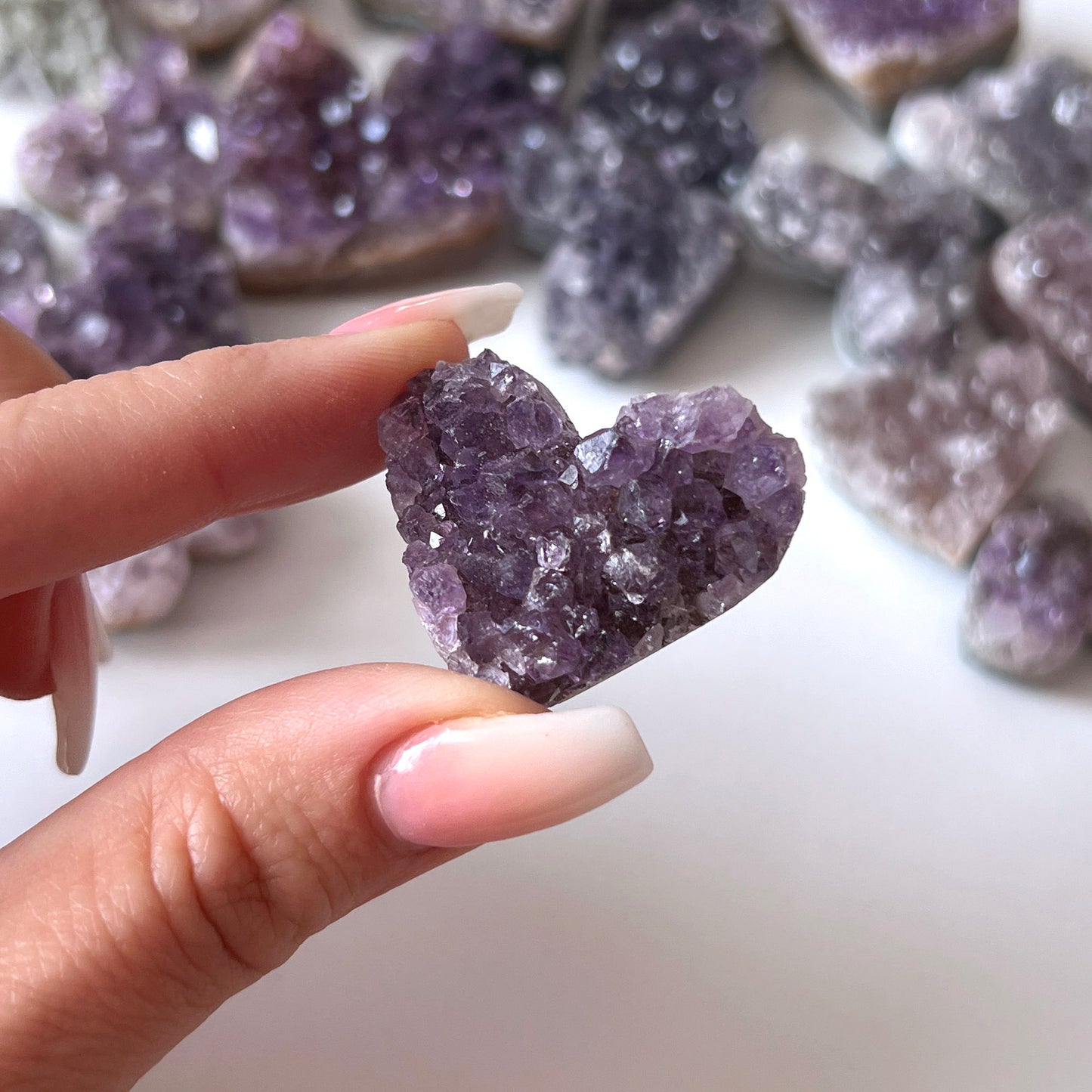 Amethyst Druzy Mini Heart