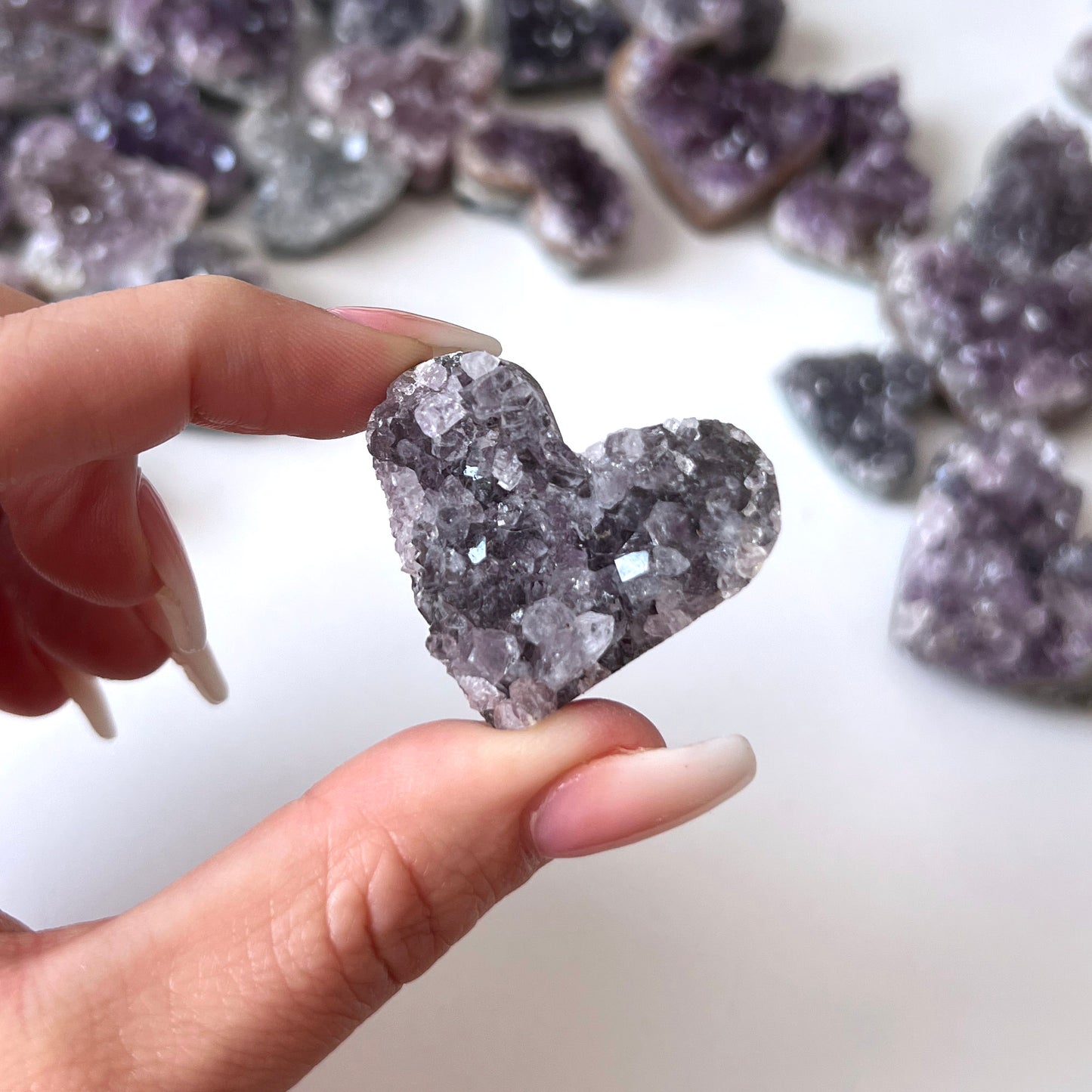 Amethyst Druzy Mini Heart