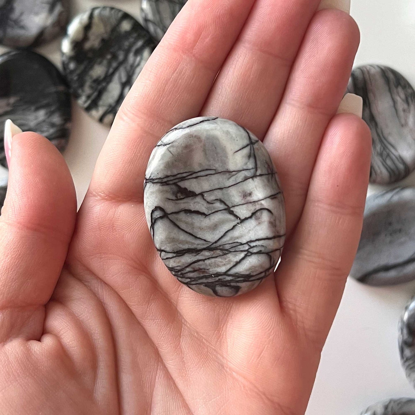 Spiderweb Jasper Worry Stone