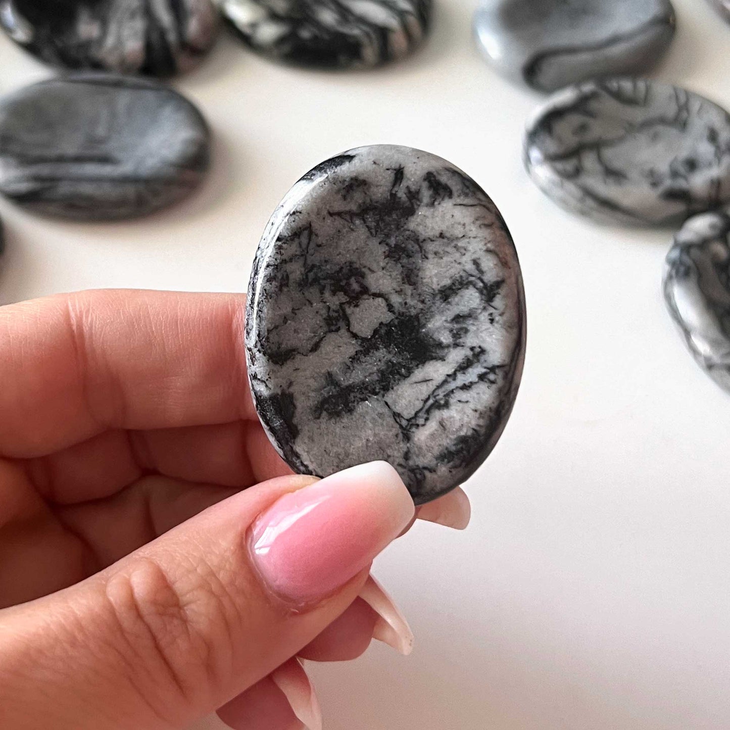 Spiderweb Jasper Worry Stone