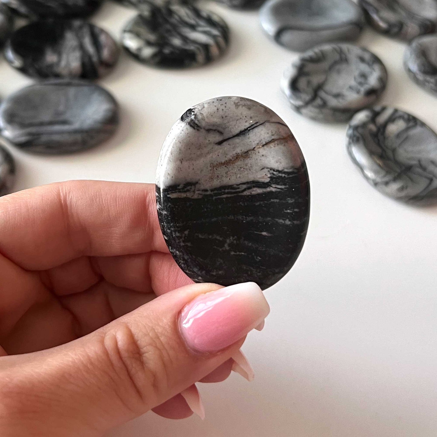 Spiderweb Jasper Worry Stone