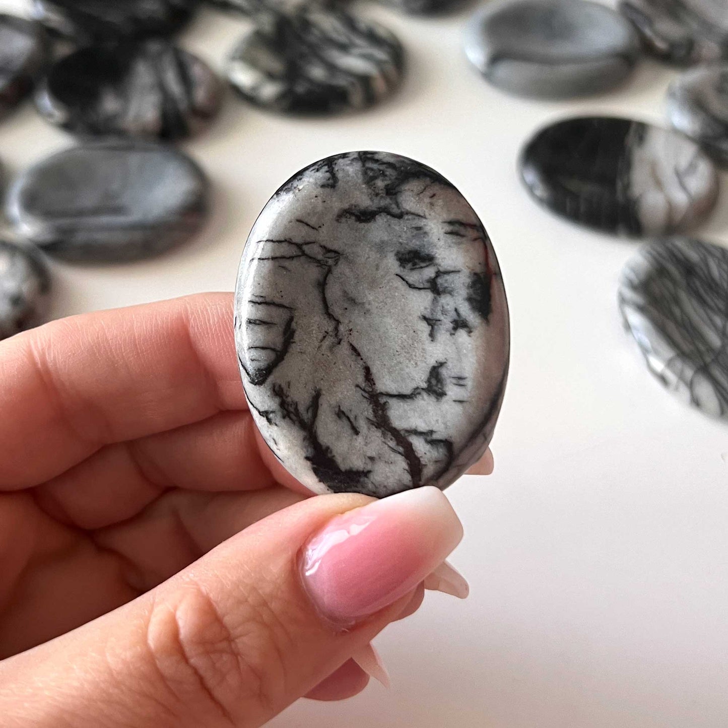 Spiderweb Jasper Worry Stone