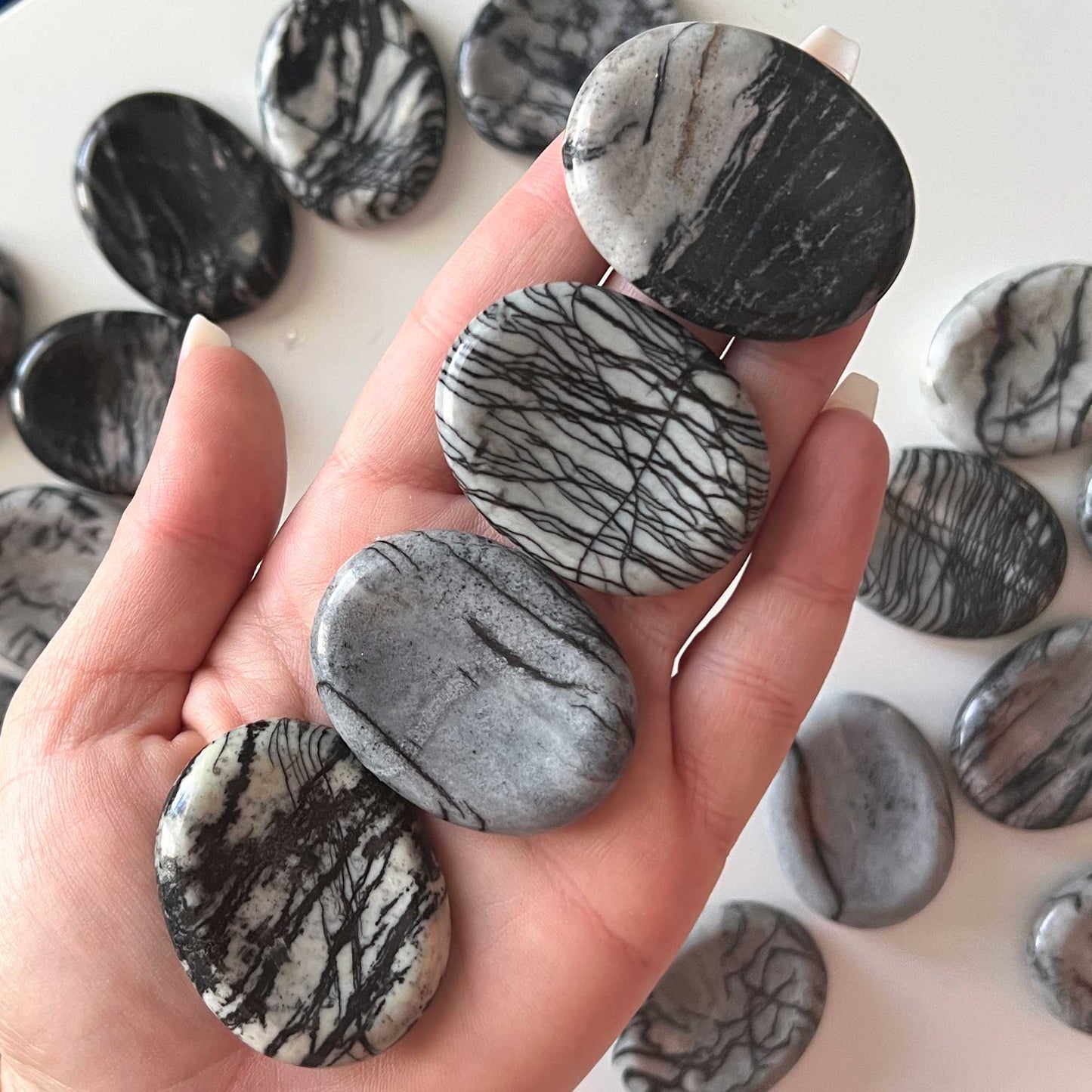 Spiderweb Jasper Worry Stone