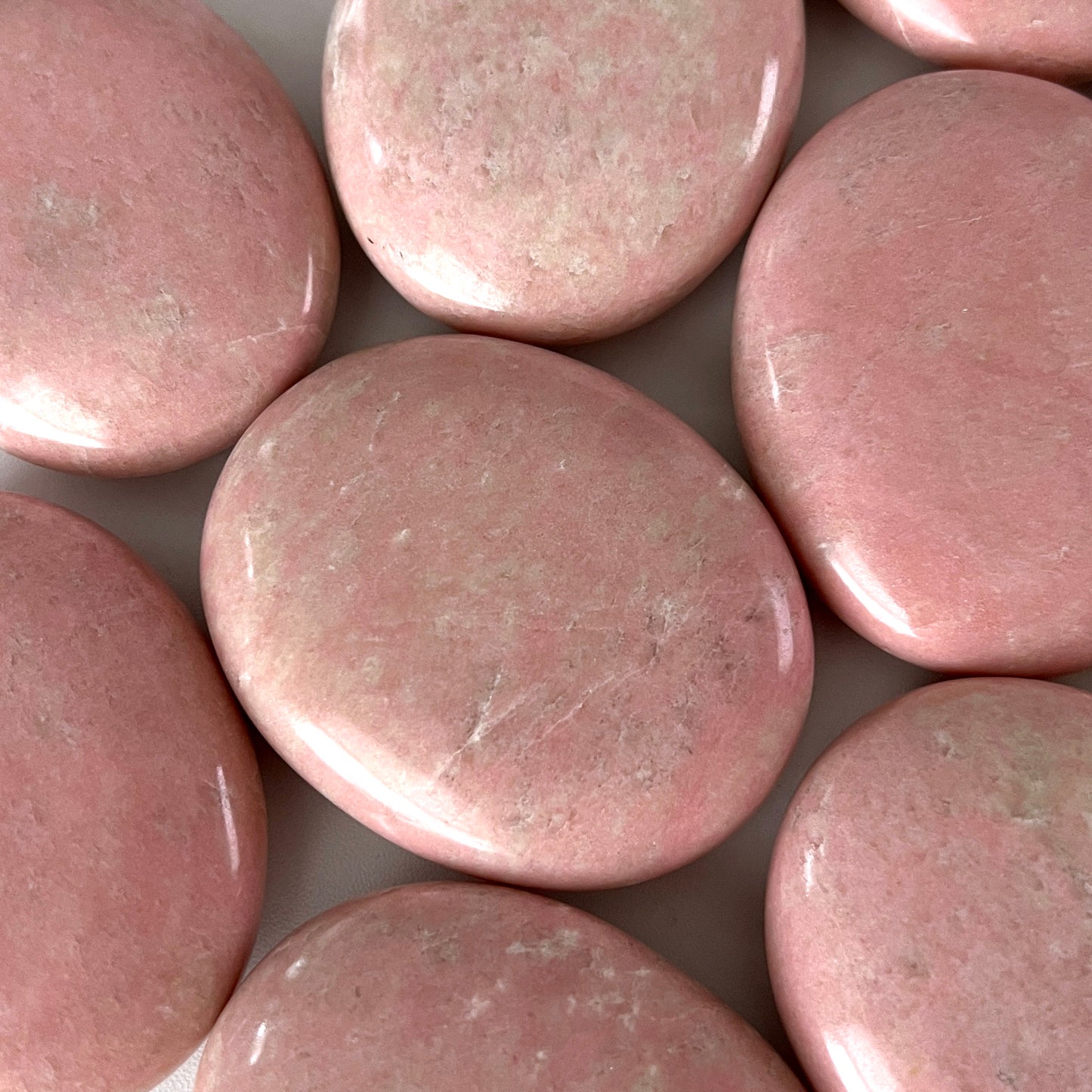 Thulite Palm Stone