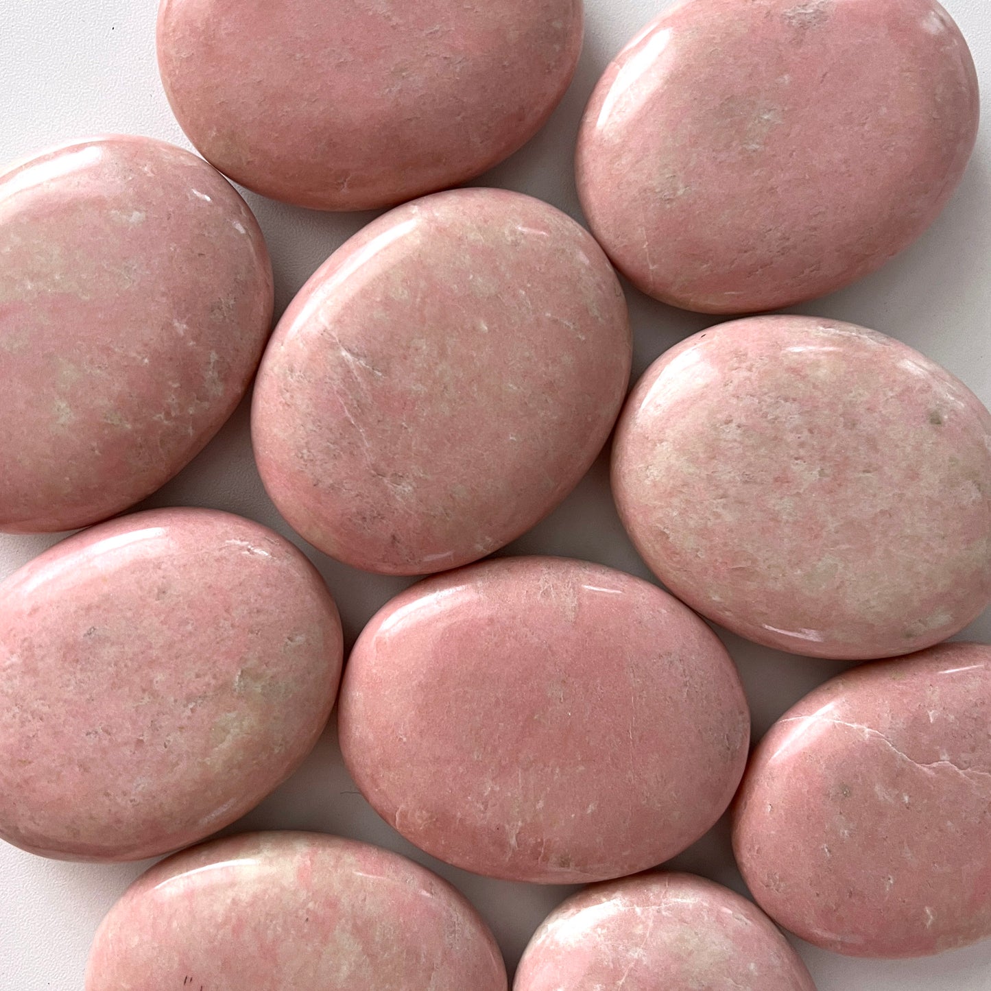 Thulite Palm Stone
