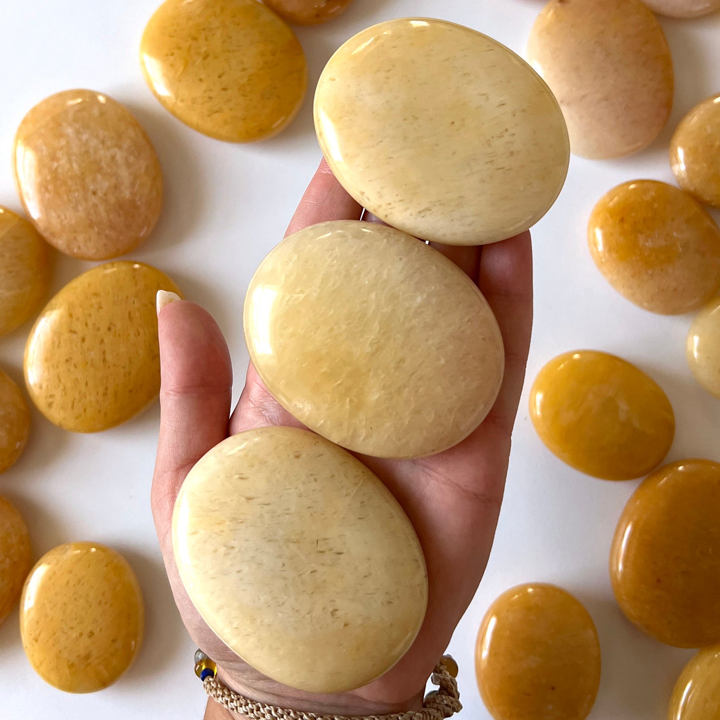 Yellow Aventurine Palm Stone