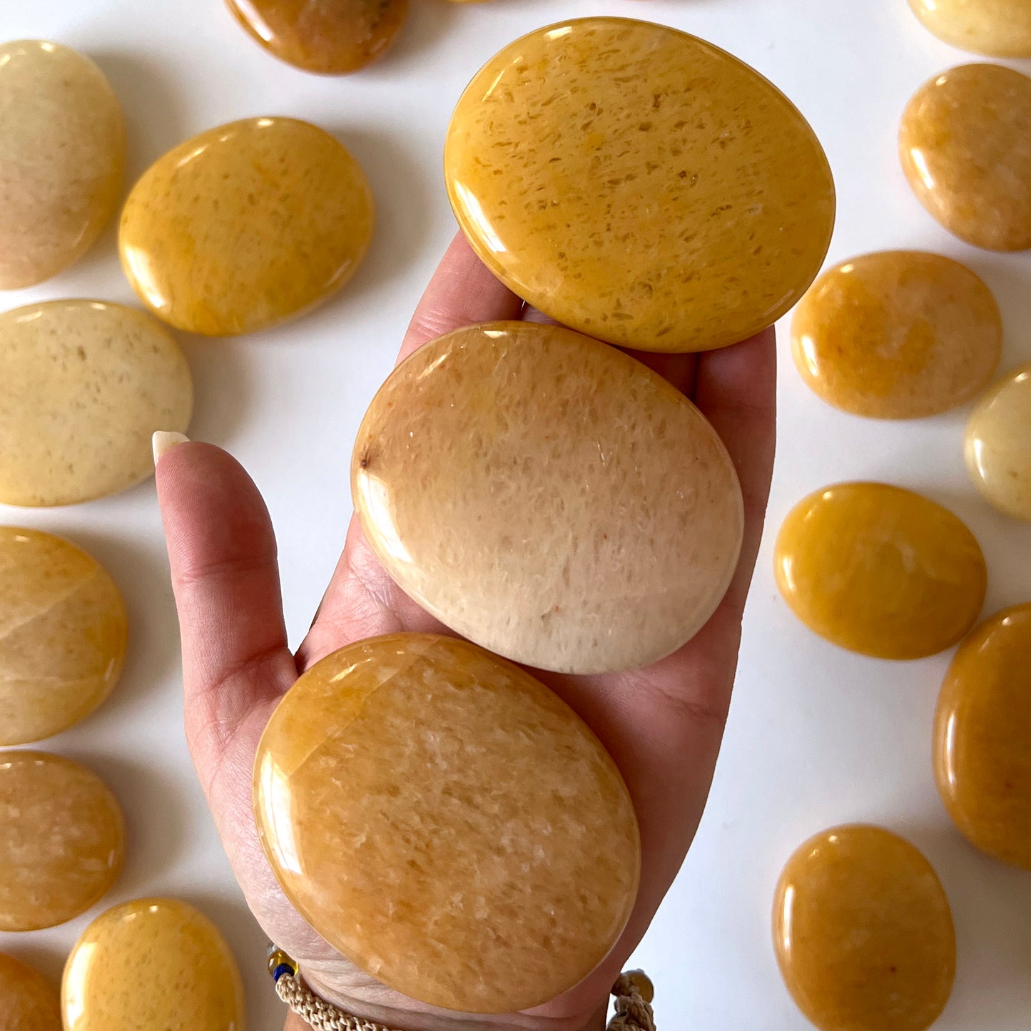 Yellow Aventurine Palm Stone
