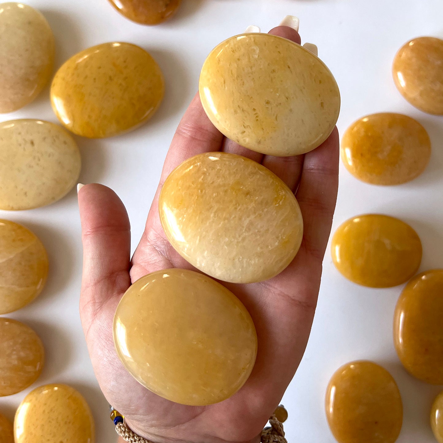 Yellow Aventurine Palm Stone