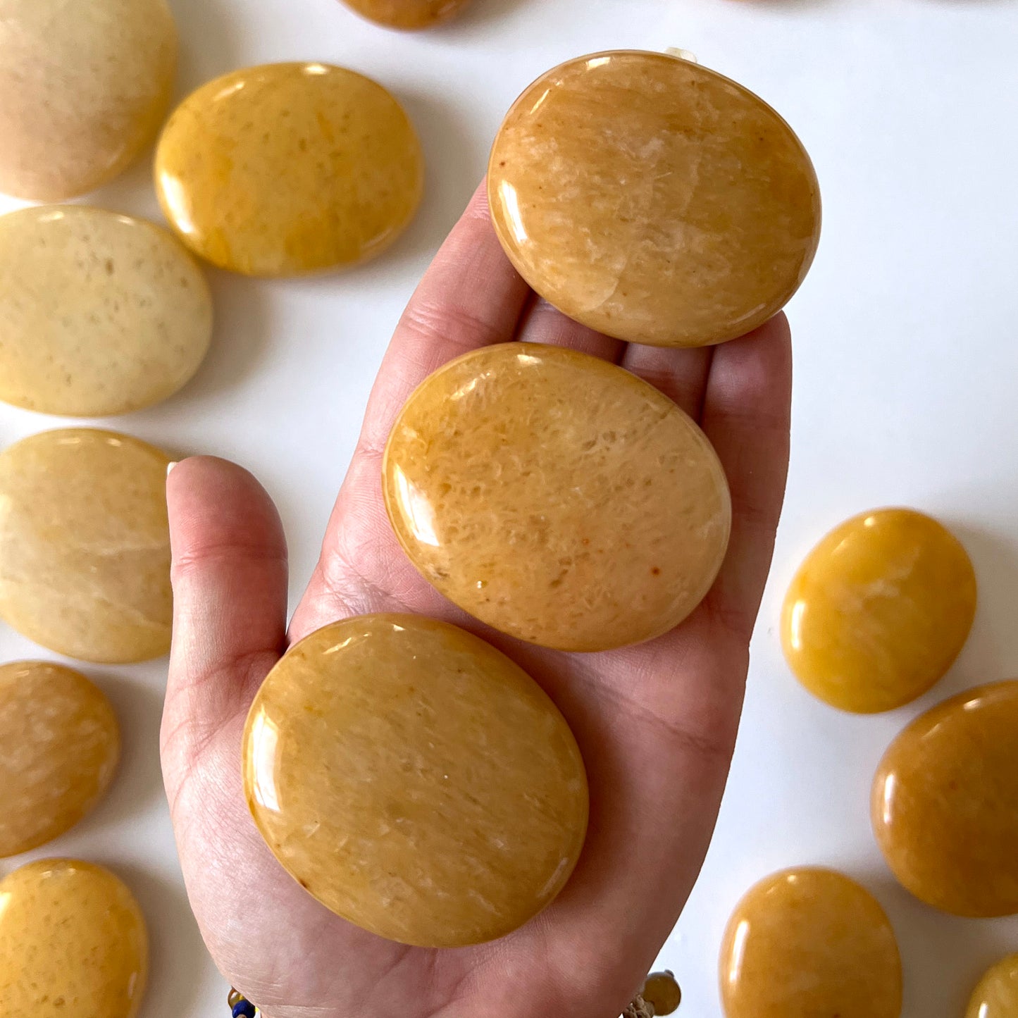 Yellow Aventurine Palm Stone