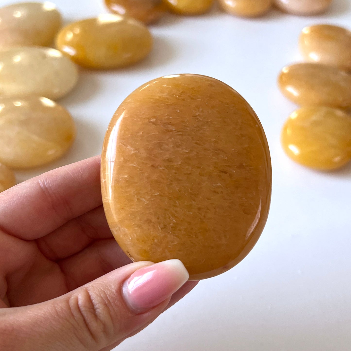 Yellow Aventurine Palm Stone
