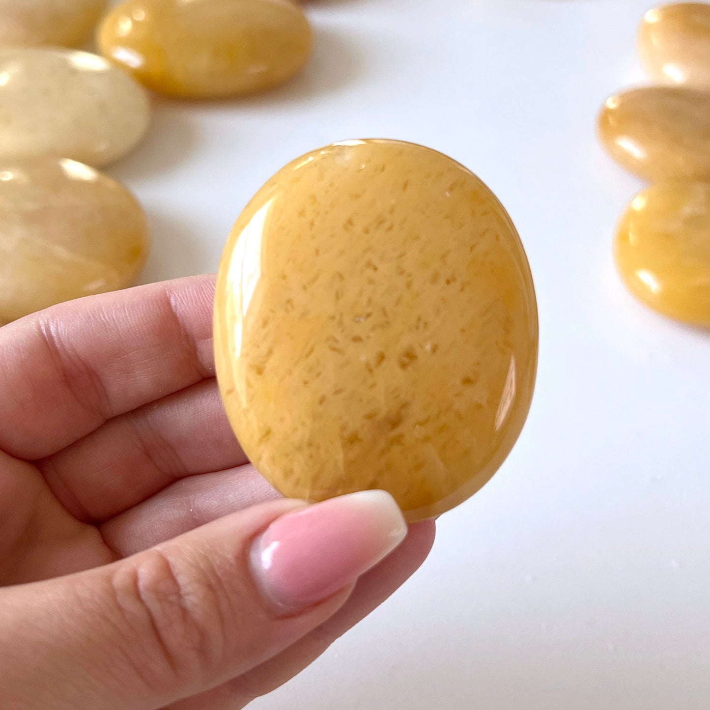 Yellow Aventurine Palm Stone