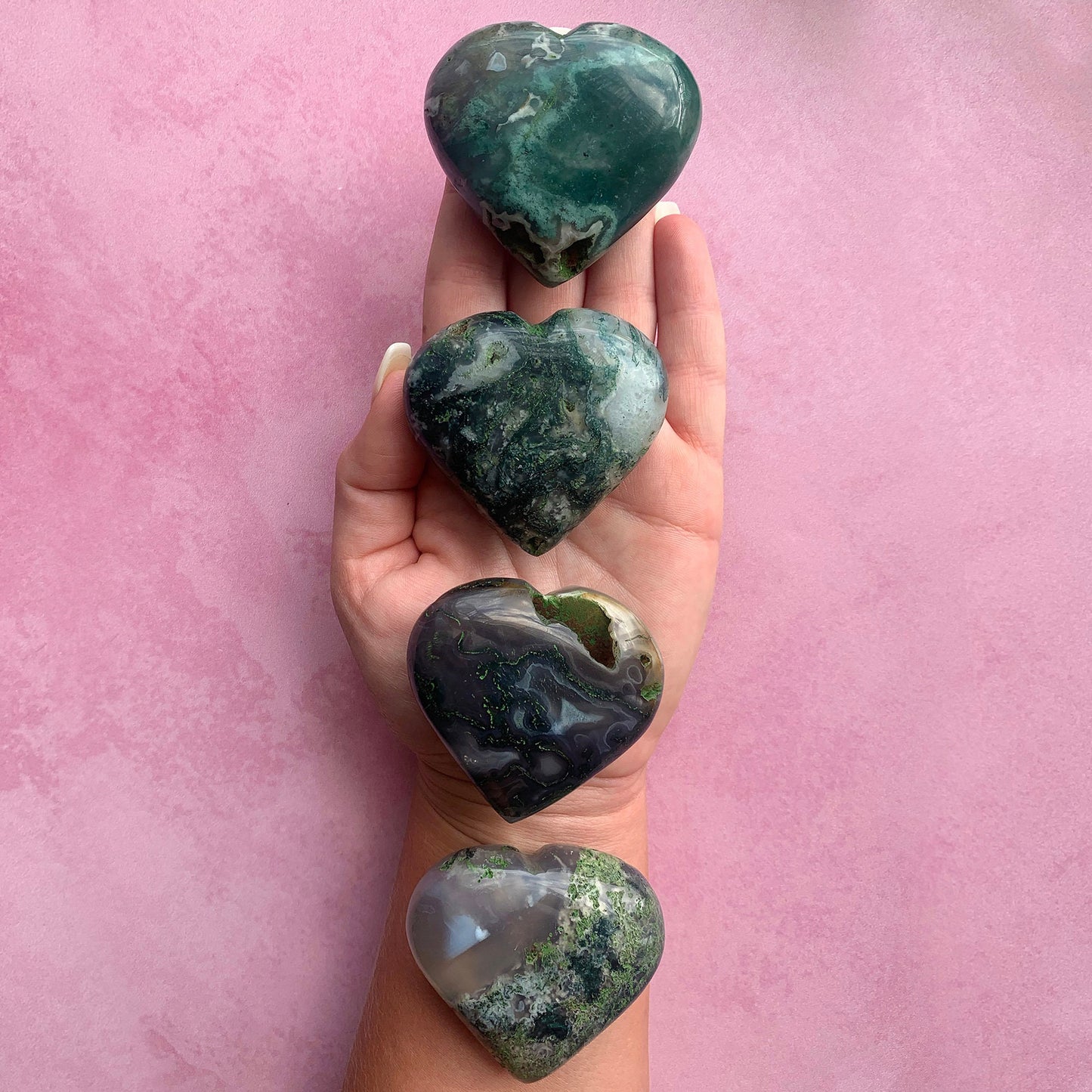 Moss Agate Heart