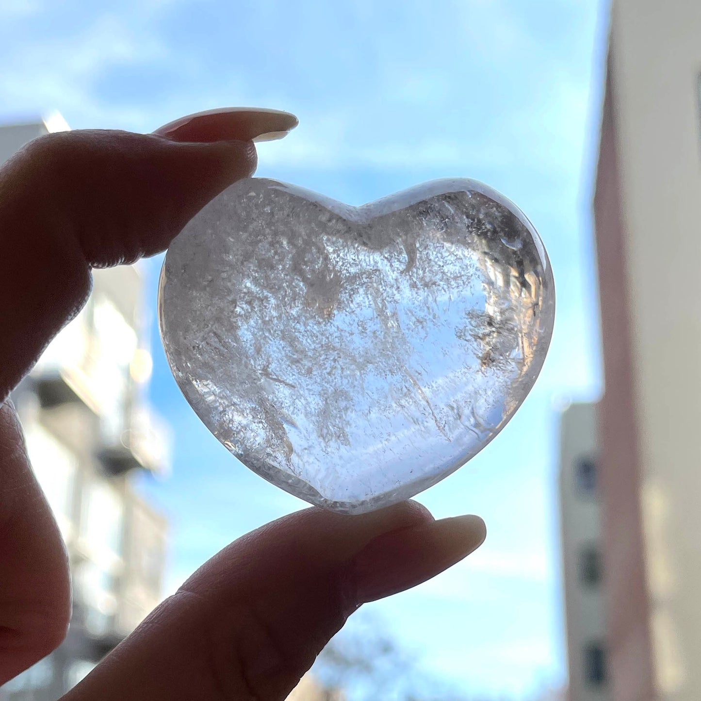 Clear Quartz Heart | Heart Crystal | Crown Chakra | Amplifying Crystal - Sole Luna