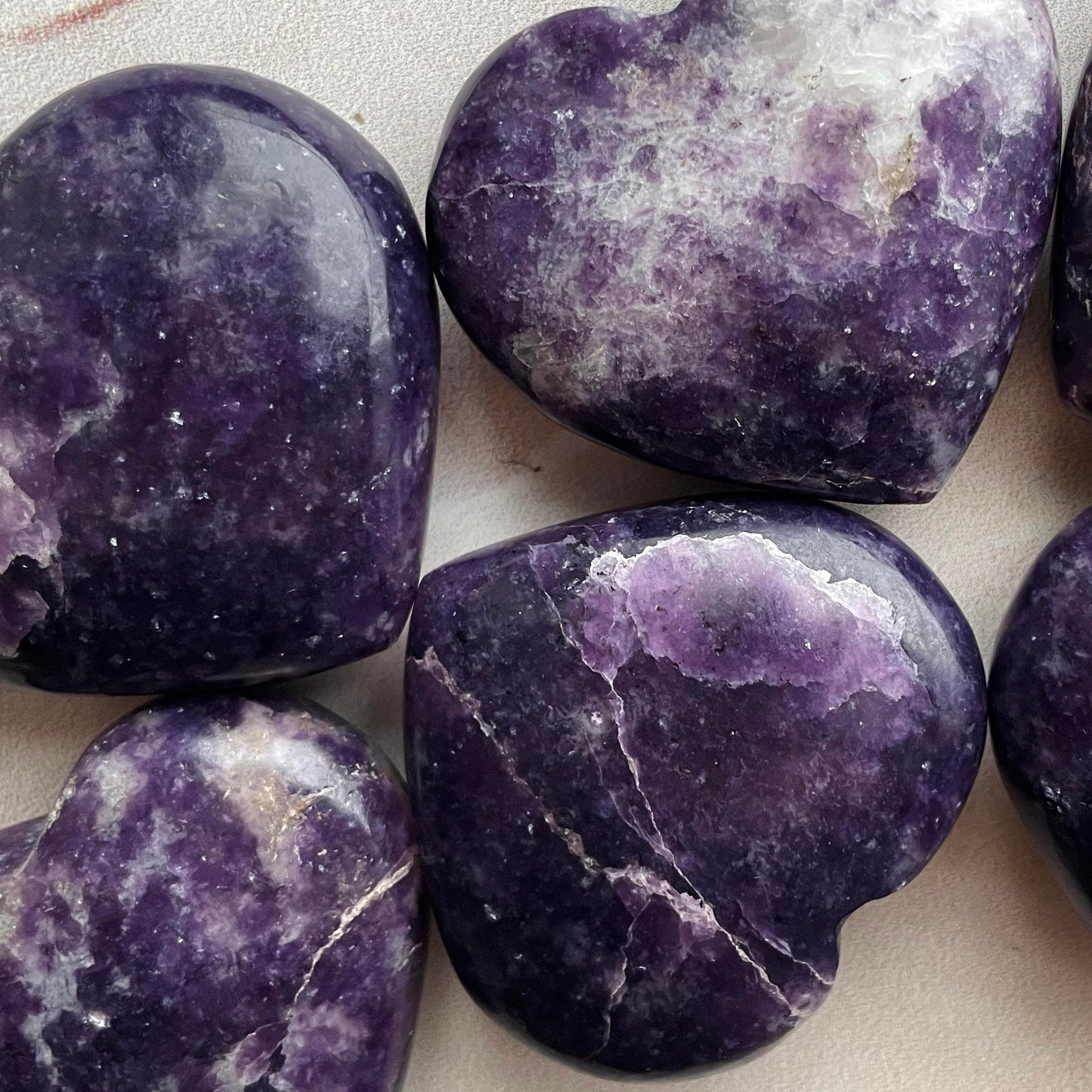 Purple Lepidolite Heart