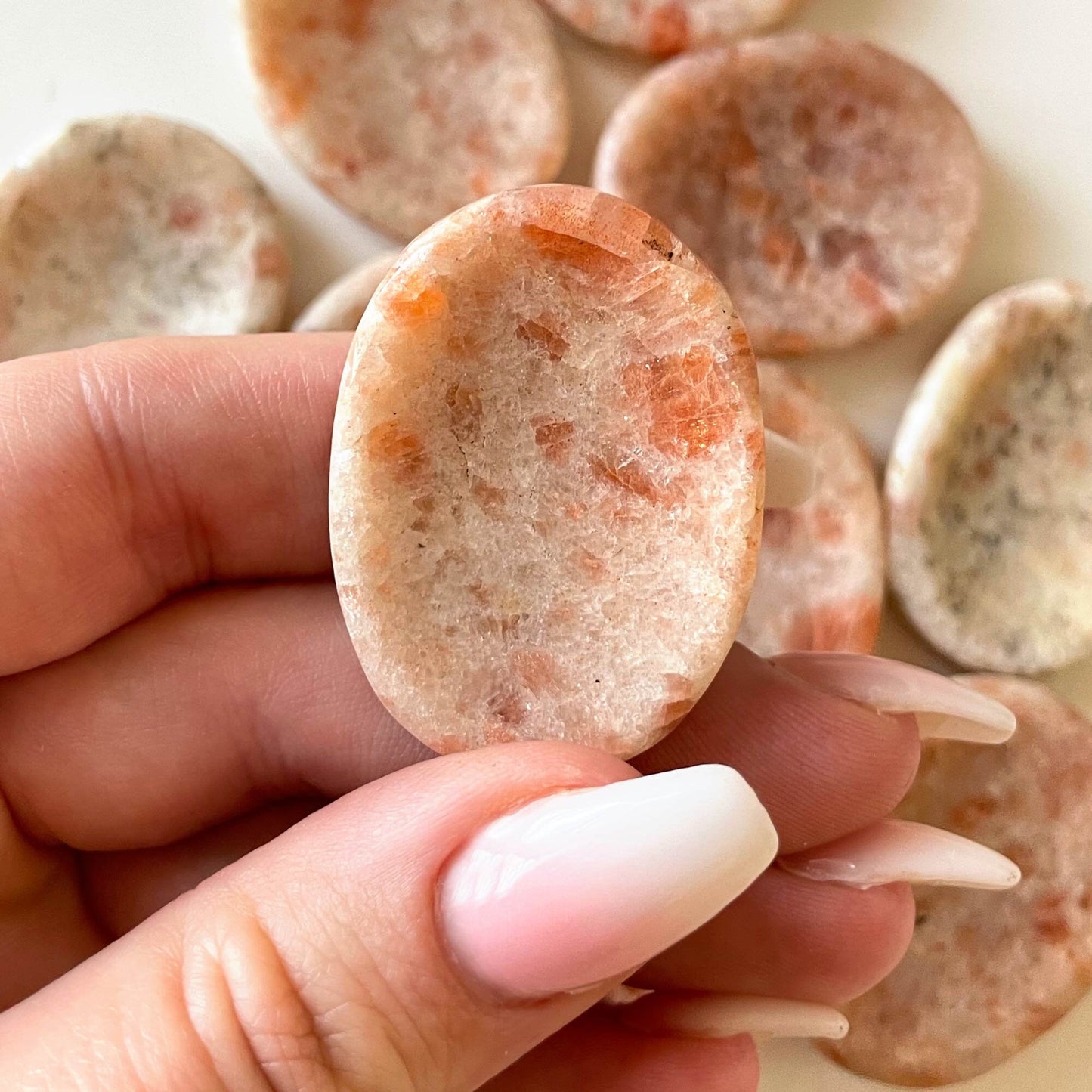 MOTIVATION Sunstone Worry Stone | Optimism Positivity Crystal - Sole Luna