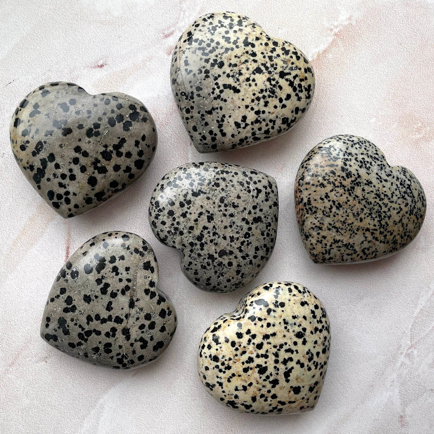 Dalmatian Jasper Heart