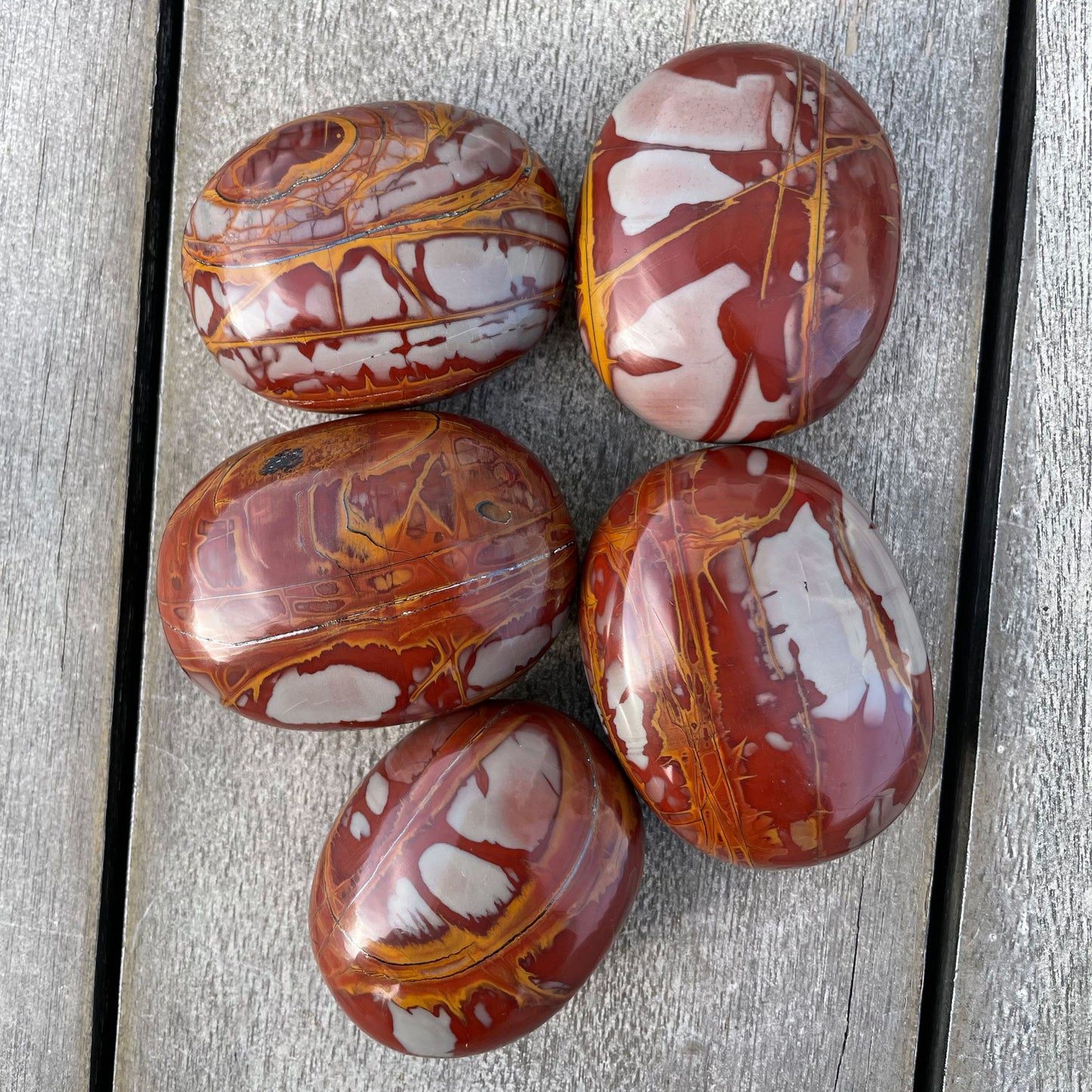 LIFE CHANGES Noreena Jasper Palm Stone | Accepting Change | Meditation Palm Stone | Life Transitions - Sole Luna
