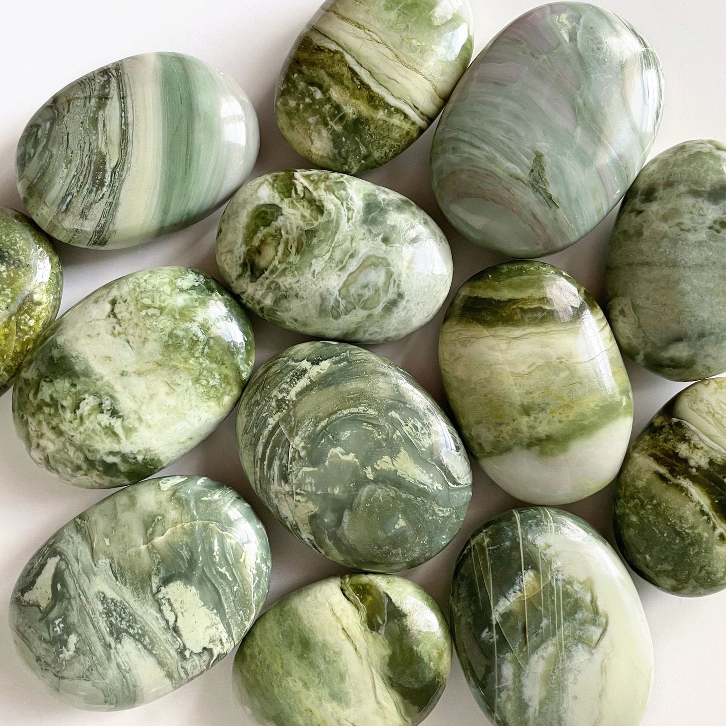 Serpentine Palm Stone
