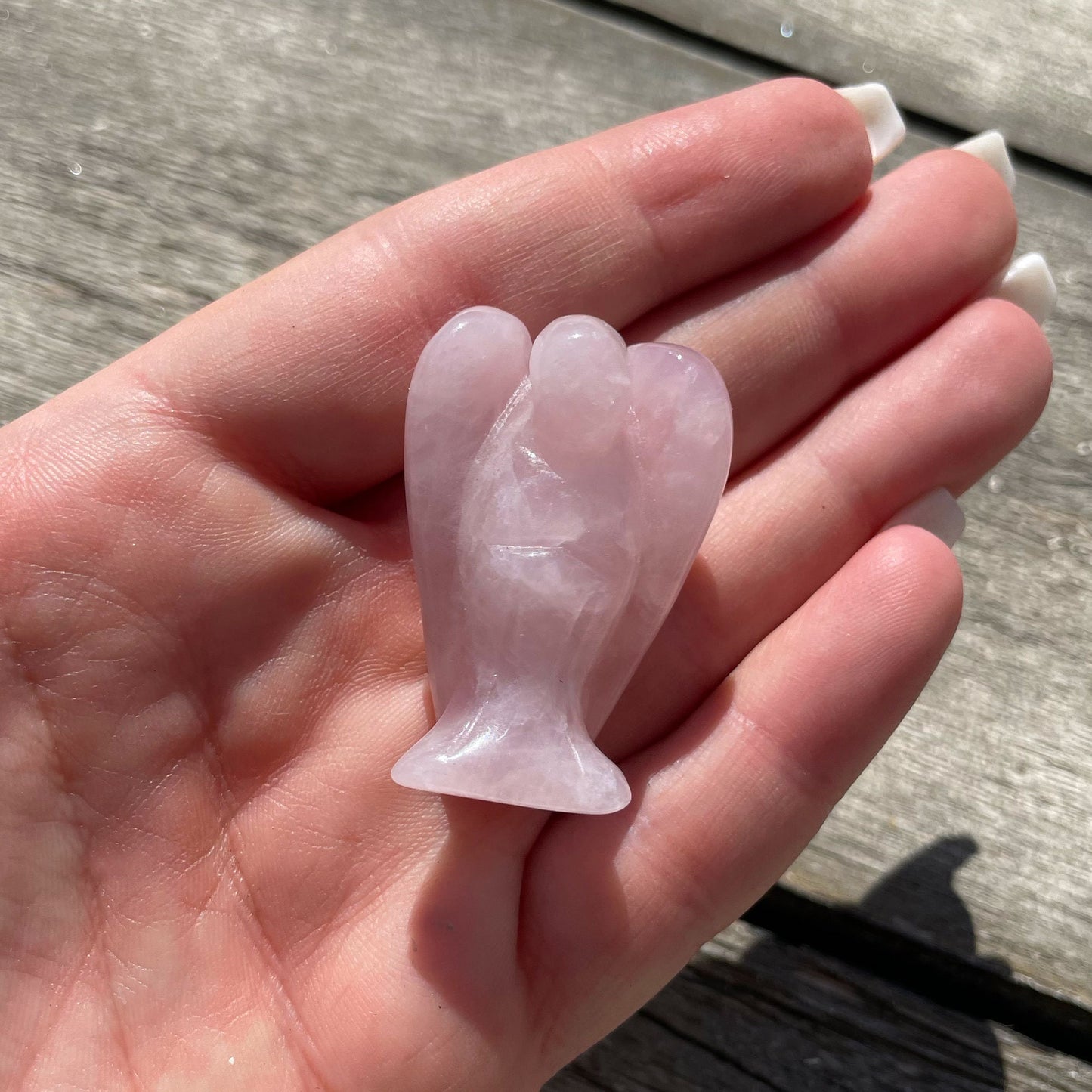 Rose Quartz Angel Carving