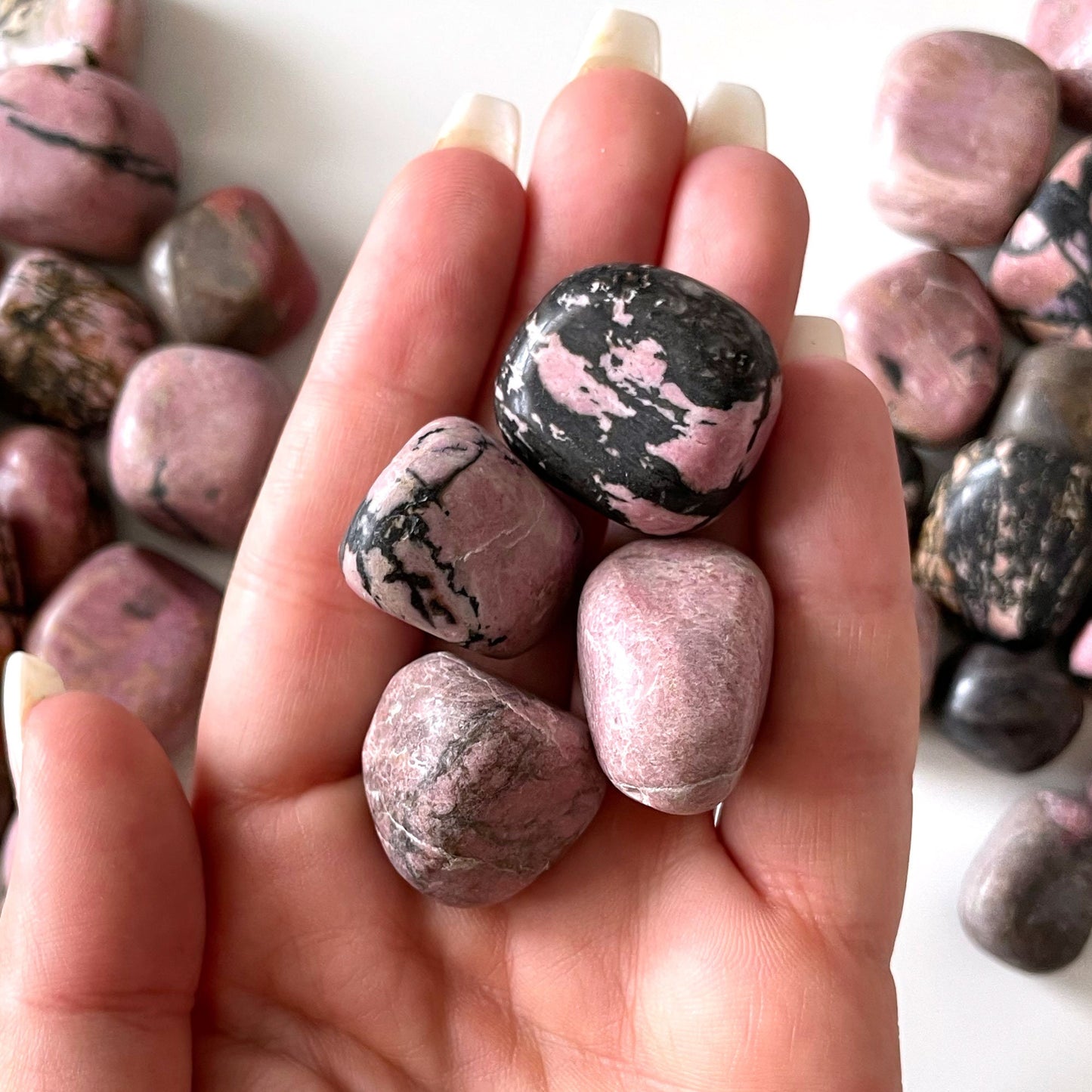Rhodonite Tumbled Crystal | Emotional Balance | Release Toxicity | Heart Healing - Sole Luna