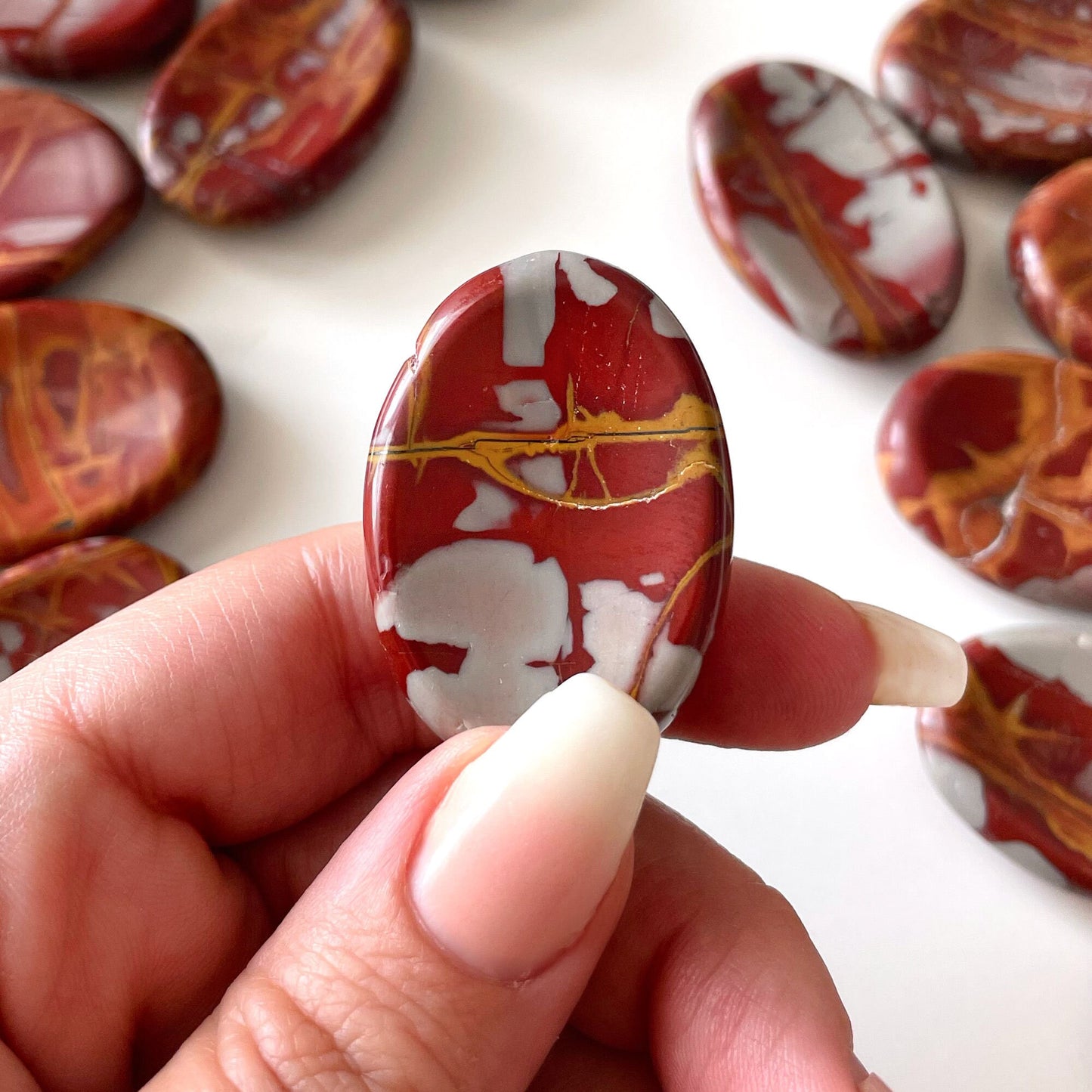 LIFE CHANGES Norena Jasper Worry Stone | Noreena Jasper | Accepting Change | Meditation Stone | Life Transitions - Sole Luna