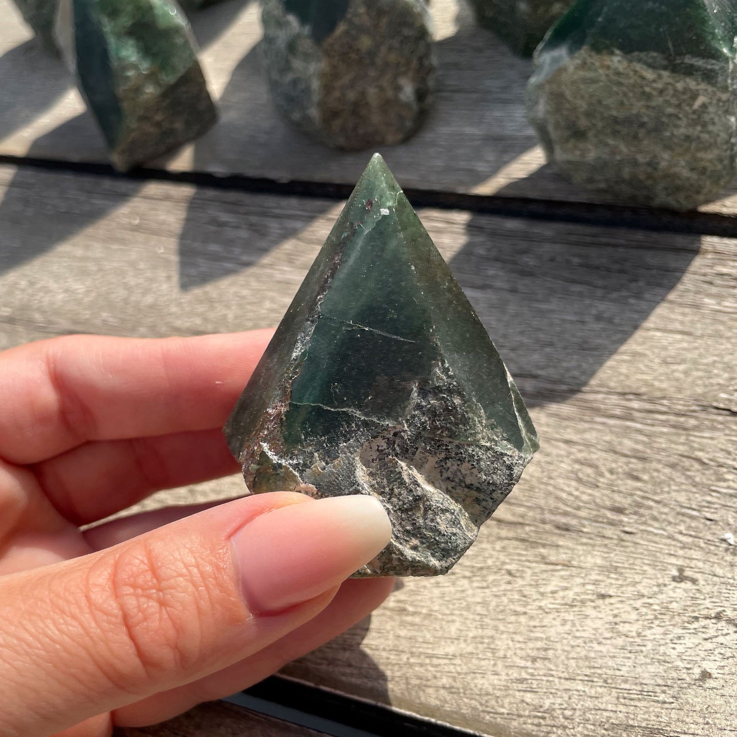 Green Aventurine Top Polished Point | Abundance | Good Luck Crystal | Opportunity | Prosperity | Money | Earth Energy - Sole Luna