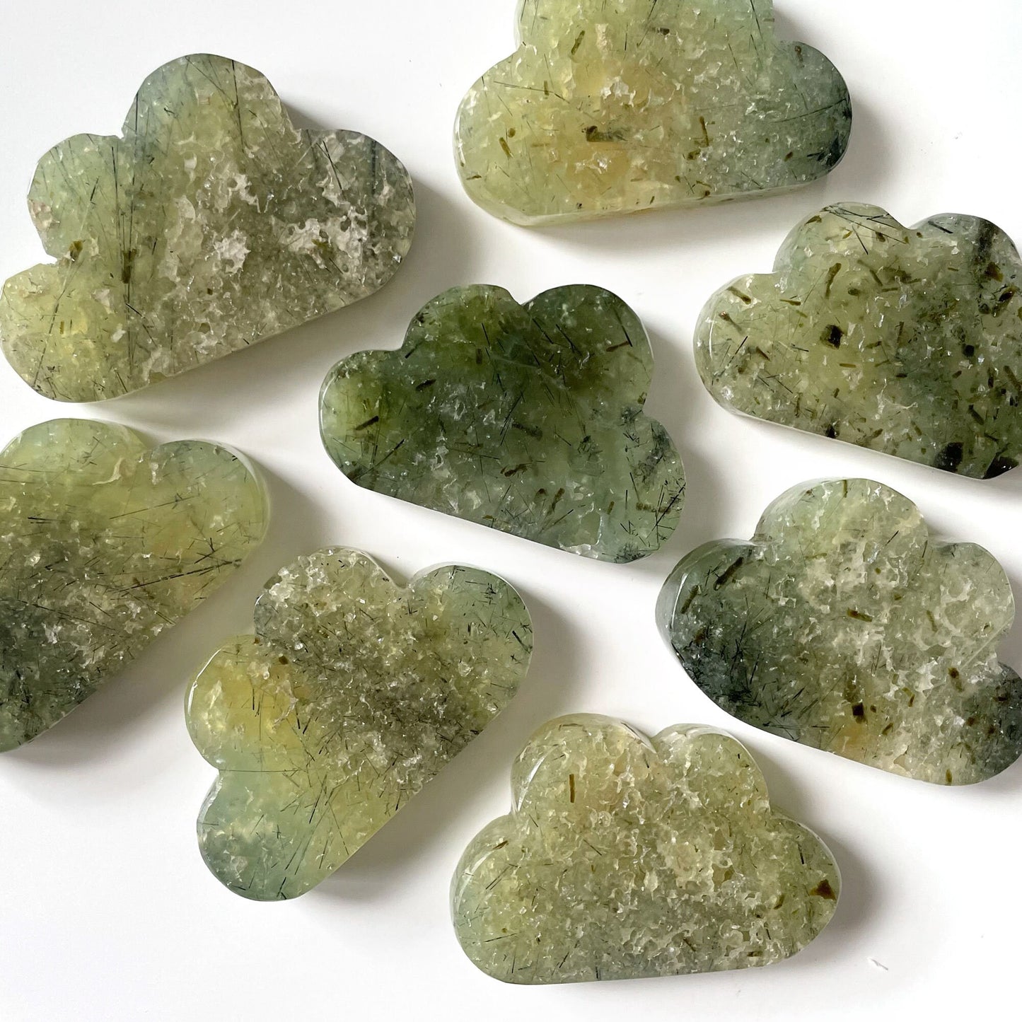 CLOUD Prehnite | Crystal Carving | Aura Cleansing | Prophetic Powers | Heart Healing - Sole Luna