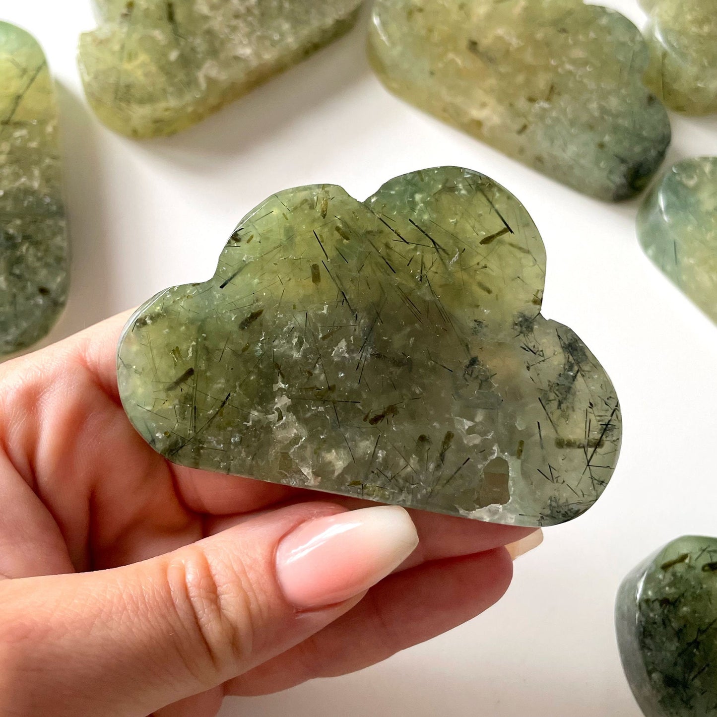 CLOUD Prehnite | Crystal Carving | Aura Cleansing | Prophetic Powers | Heart Healing - Sole Luna