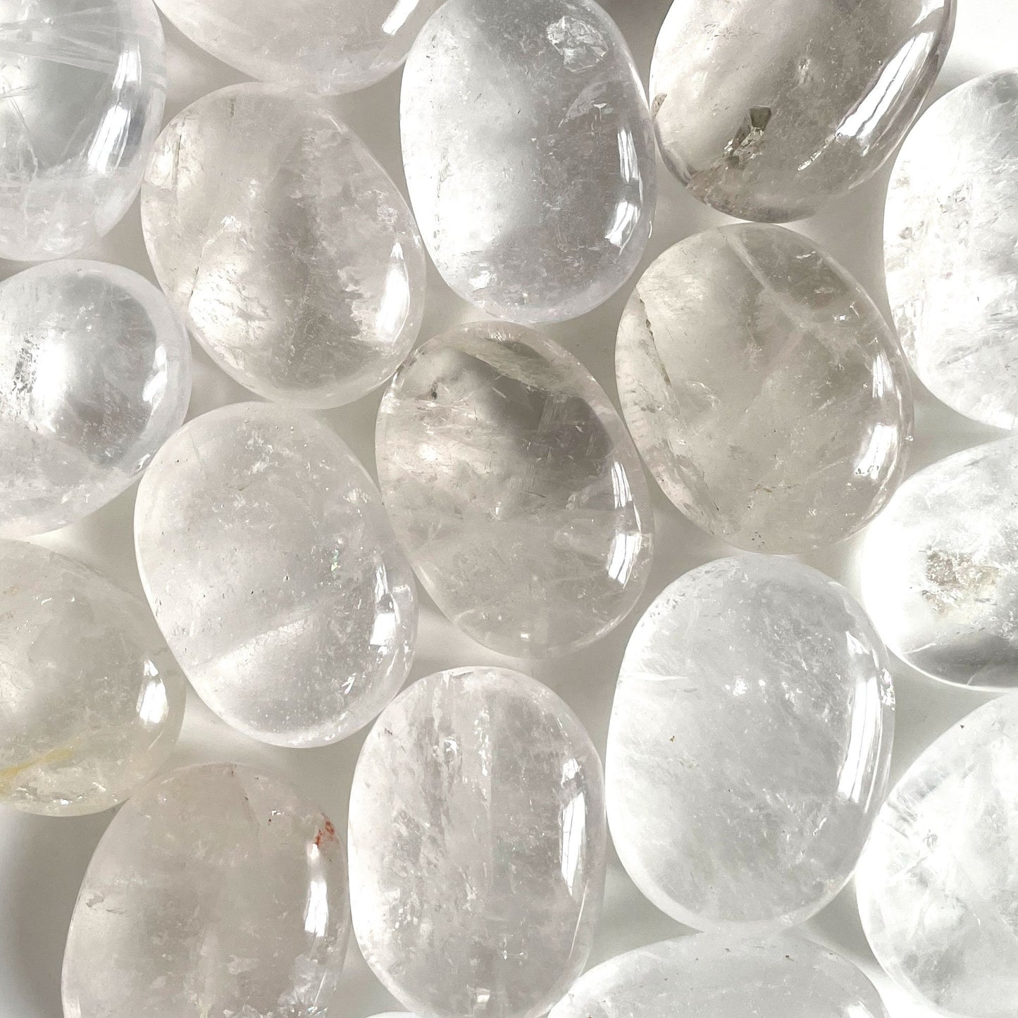 Clear Quartz Palm Stone l | Crown Chakra | Amplifying Crystal - Sole Luna