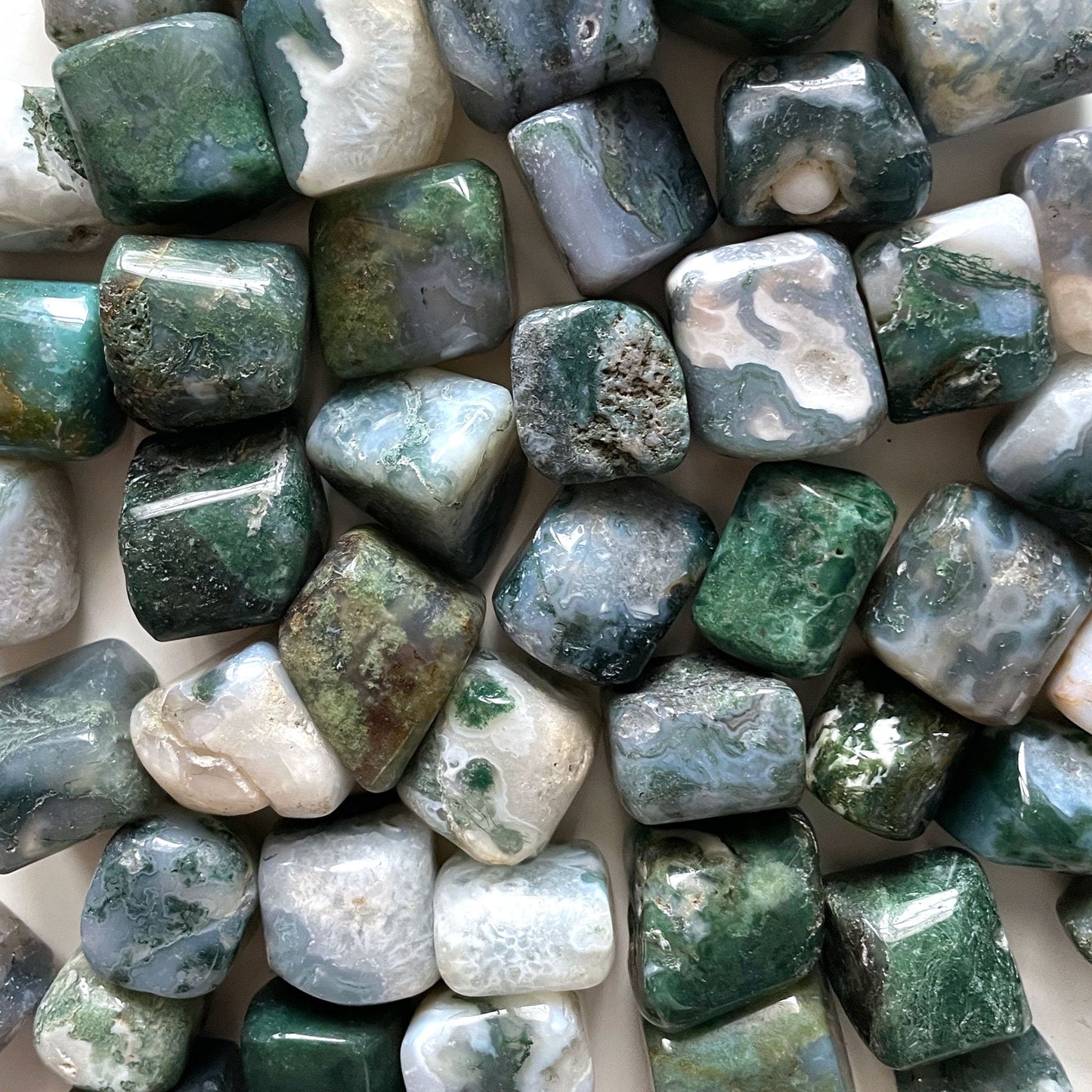 Moss Agate Tumbled