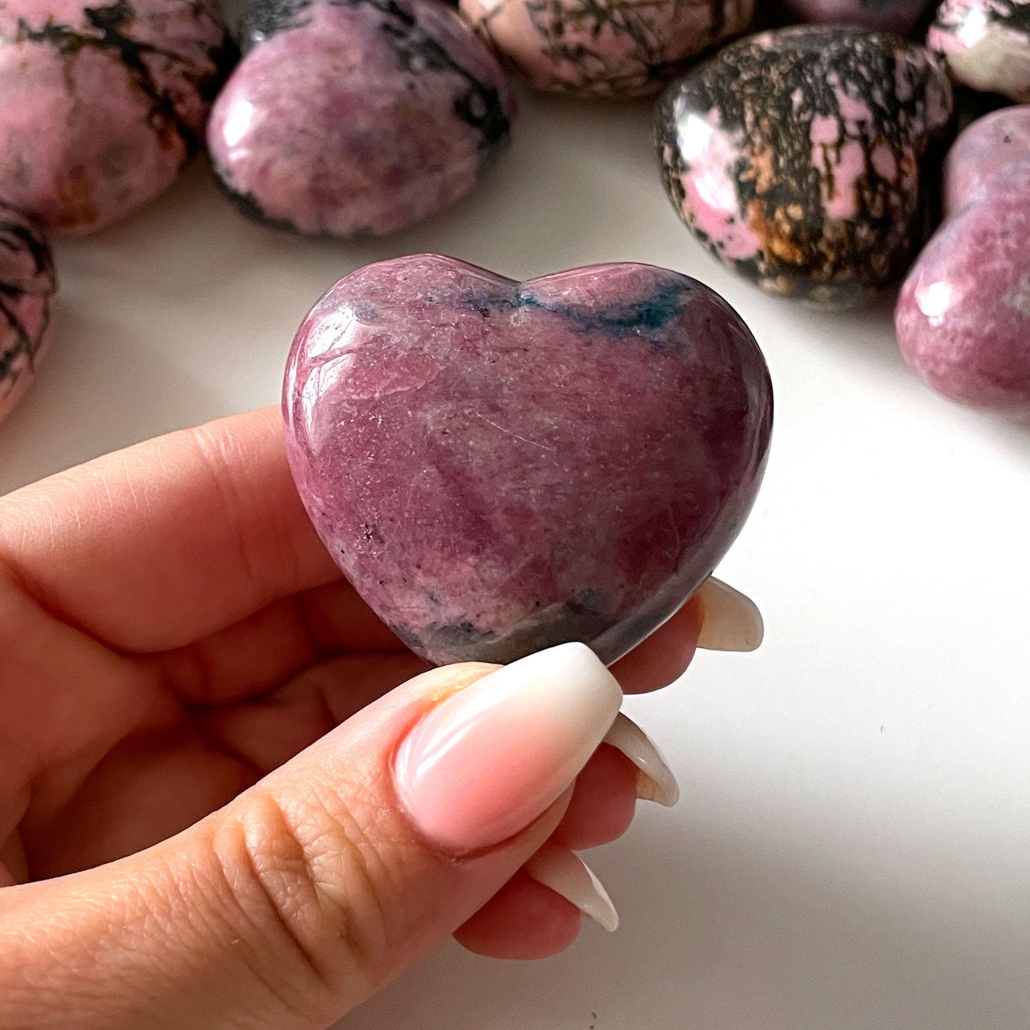 Rhodonite Heart | Emotional Balance | Release Toxicity | Heart Healing | Mending Relationships - Sole Luna