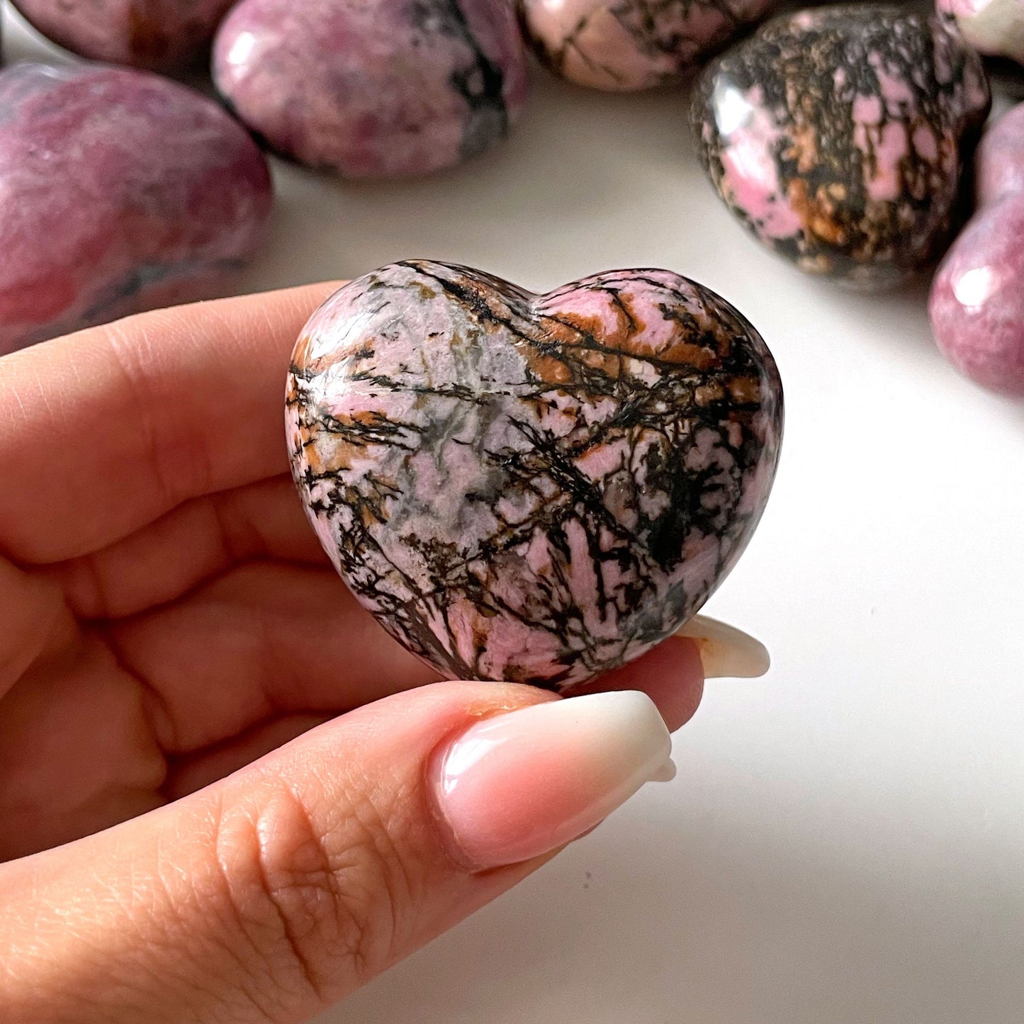 Rhodonite Heart | Emotional Balance | Release Toxicity | Heart Healing | Mending Relationships - Sole Luna