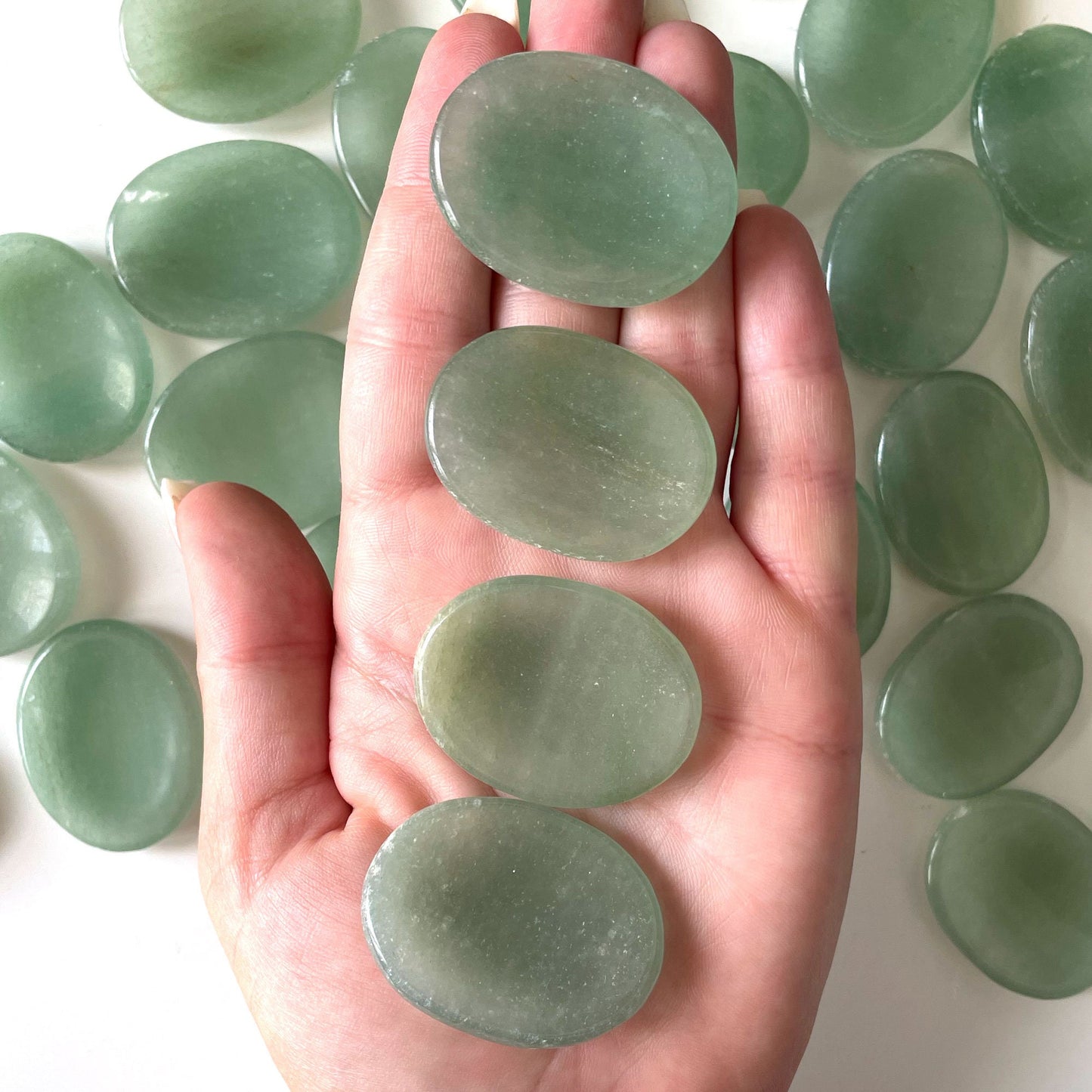 MONEY Green Aventurine Worry Stone | Good Luck Crystal | Opportunity | Prosperity | Abundance - Sole Luna