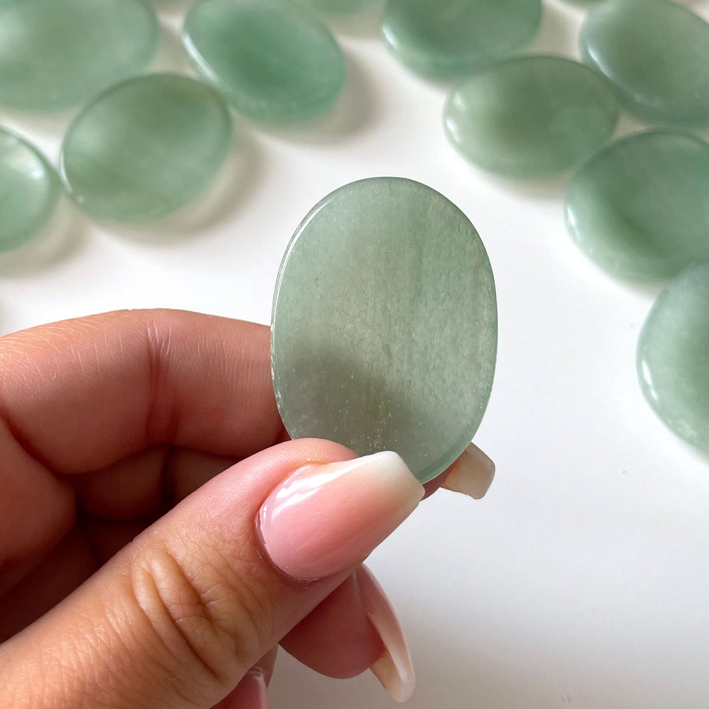 MONEY Green Aventurine Worry Stone | Good Luck Crystal | Opportunity | Prosperity | Abundance - Sole Luna