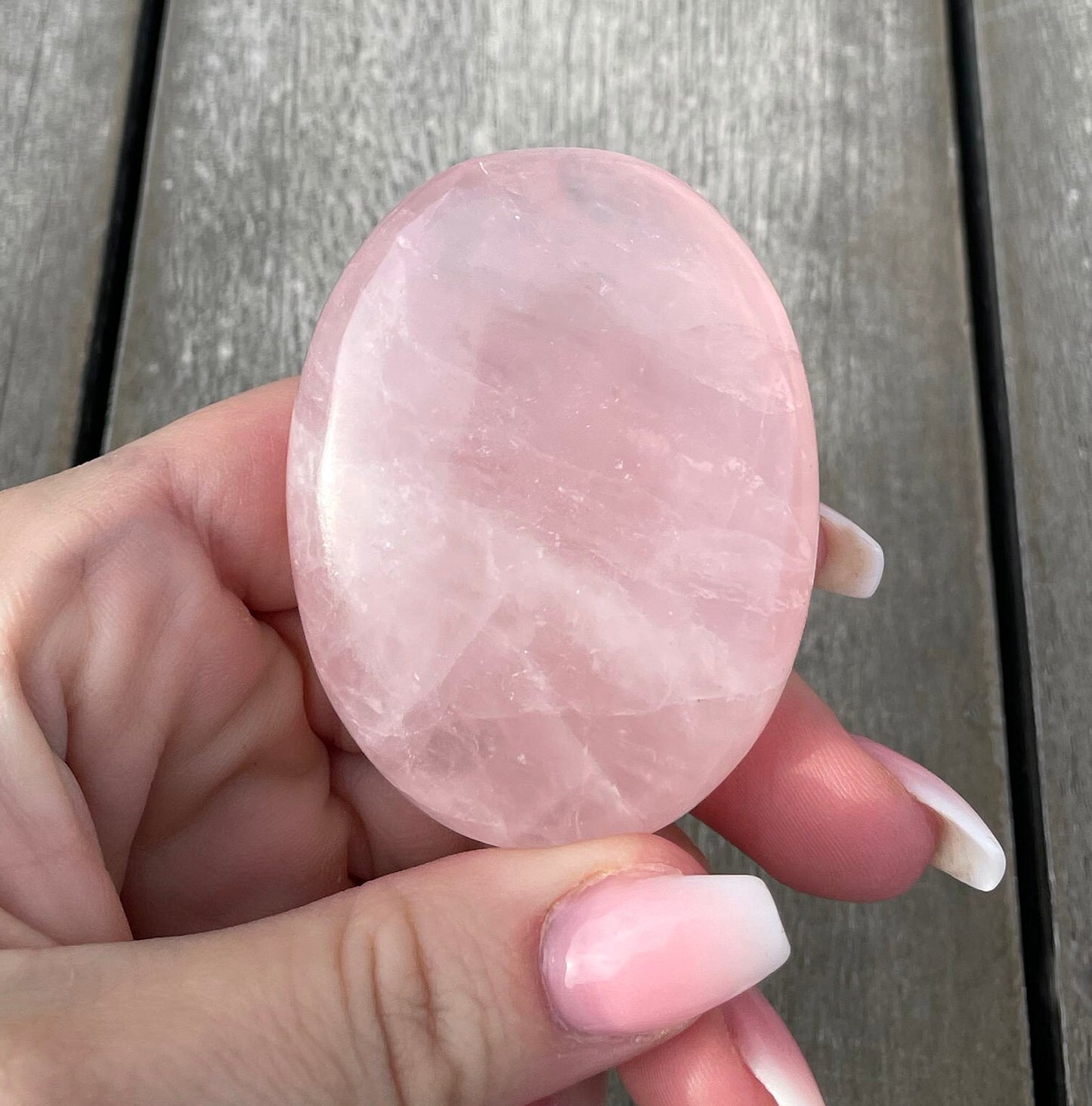 Rose Quartz Palm Stone