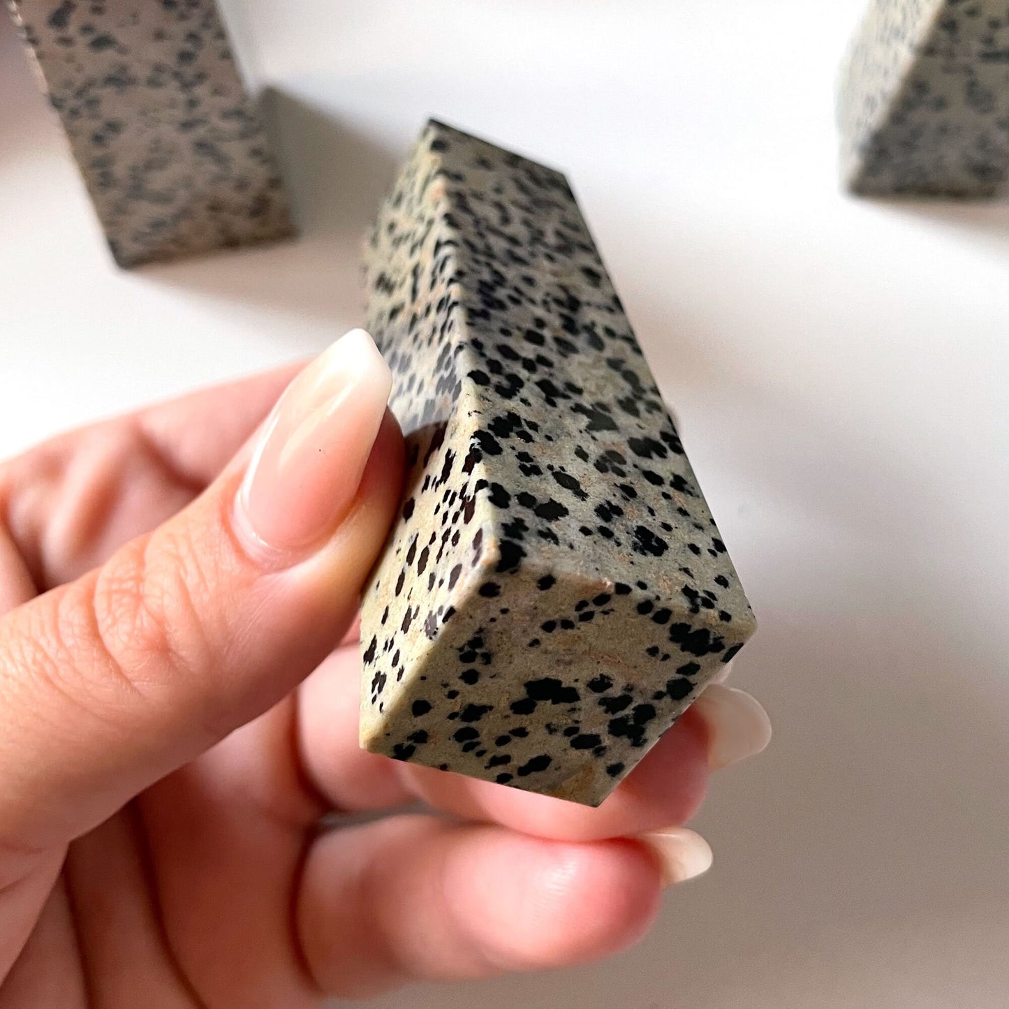 Dalmatian Jasper Obelisk Tower | Joy and Happiness Crystal | Grounding | Protection - Sole Luna