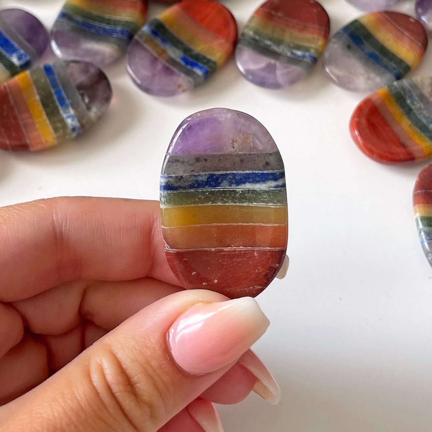 7 Chakra Bonded Worry Stone - Sole Luna