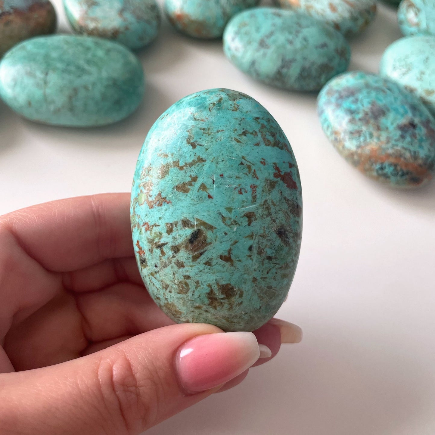 Peruvian Turquoise Palm Stone | Truth | Communication | Protection | Optimism | Calming - Sole Luna