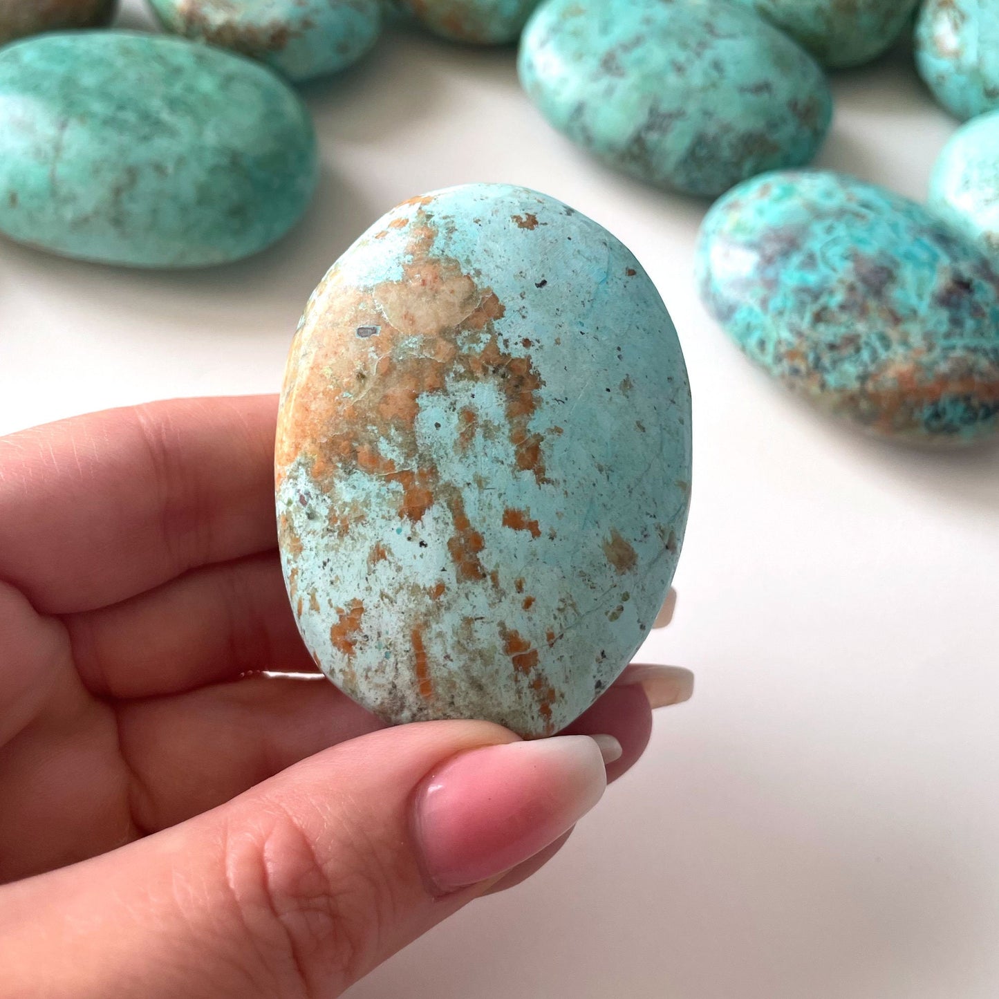 Peruvian Turquoise Palm Stone | Truth | Communication | Protection | Optimism | Calming - Sole Luna