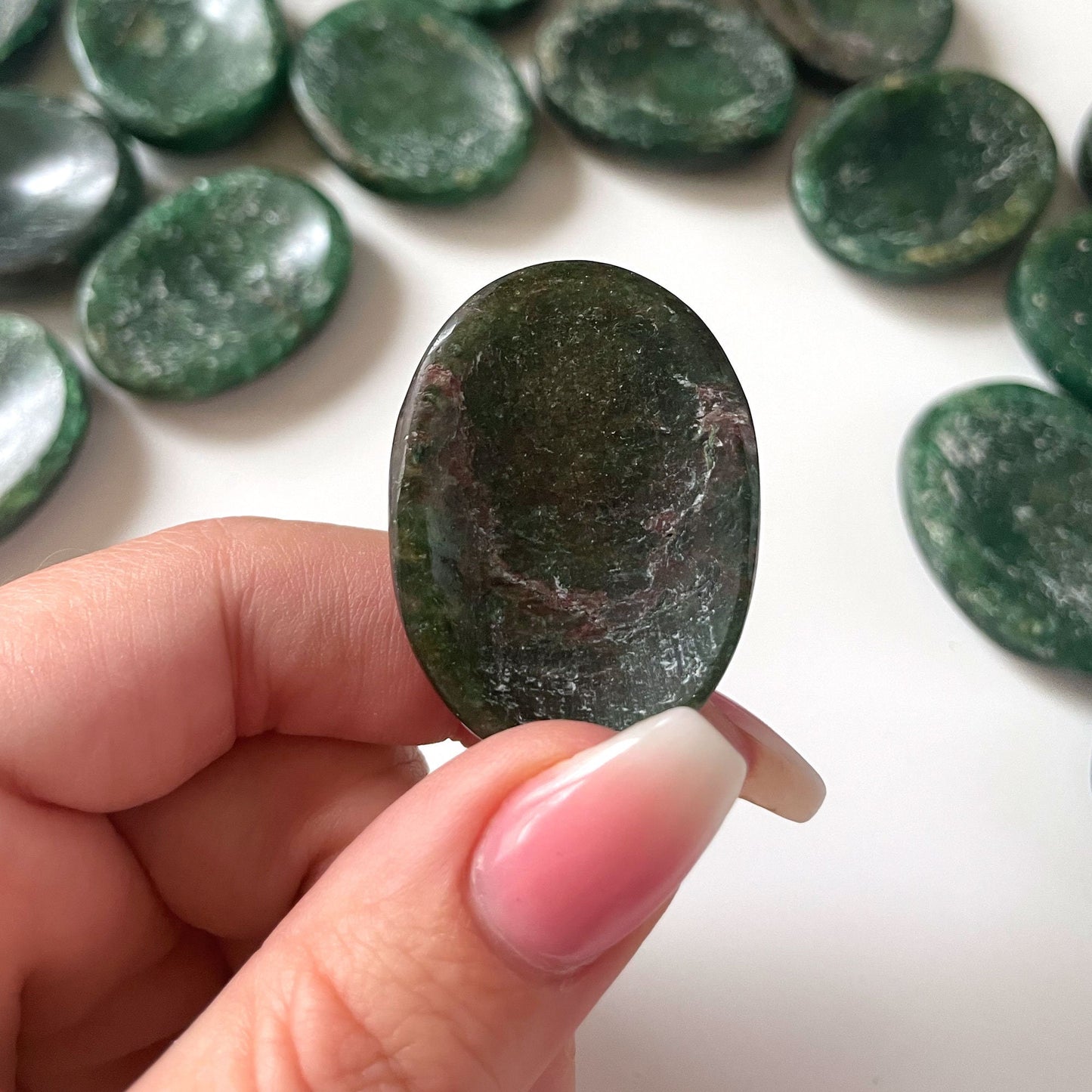 Dark Green Aventurine Worry Stone - Sole Luna