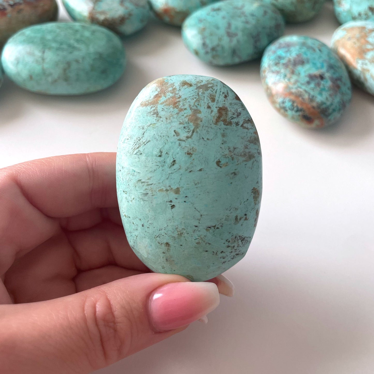 Peruvian Turquoise Palm Stone | Truth | Communication | Protection | Optimism | Calming - Sole Luna