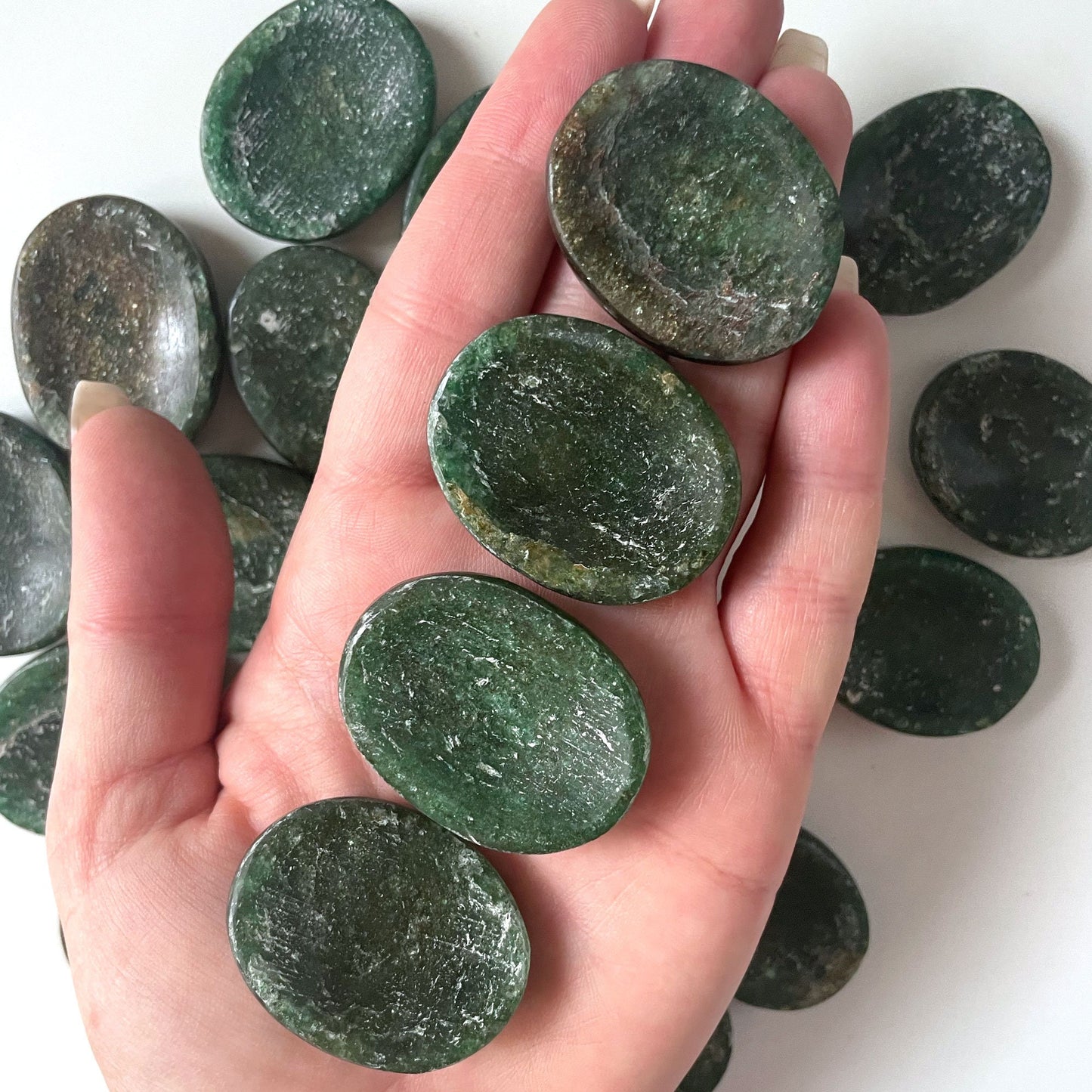 Dark Green Aventurine Worry Stone - Sole Luna