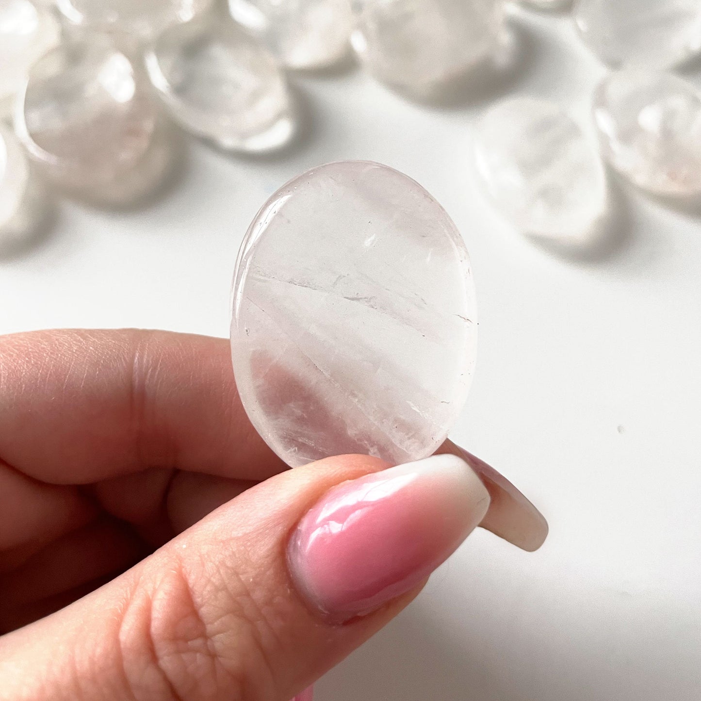 CLARITY Clear Quartz Worry Stone l | Crown Chakra | Amplifying Crystal | Master Healer - Sole Luna