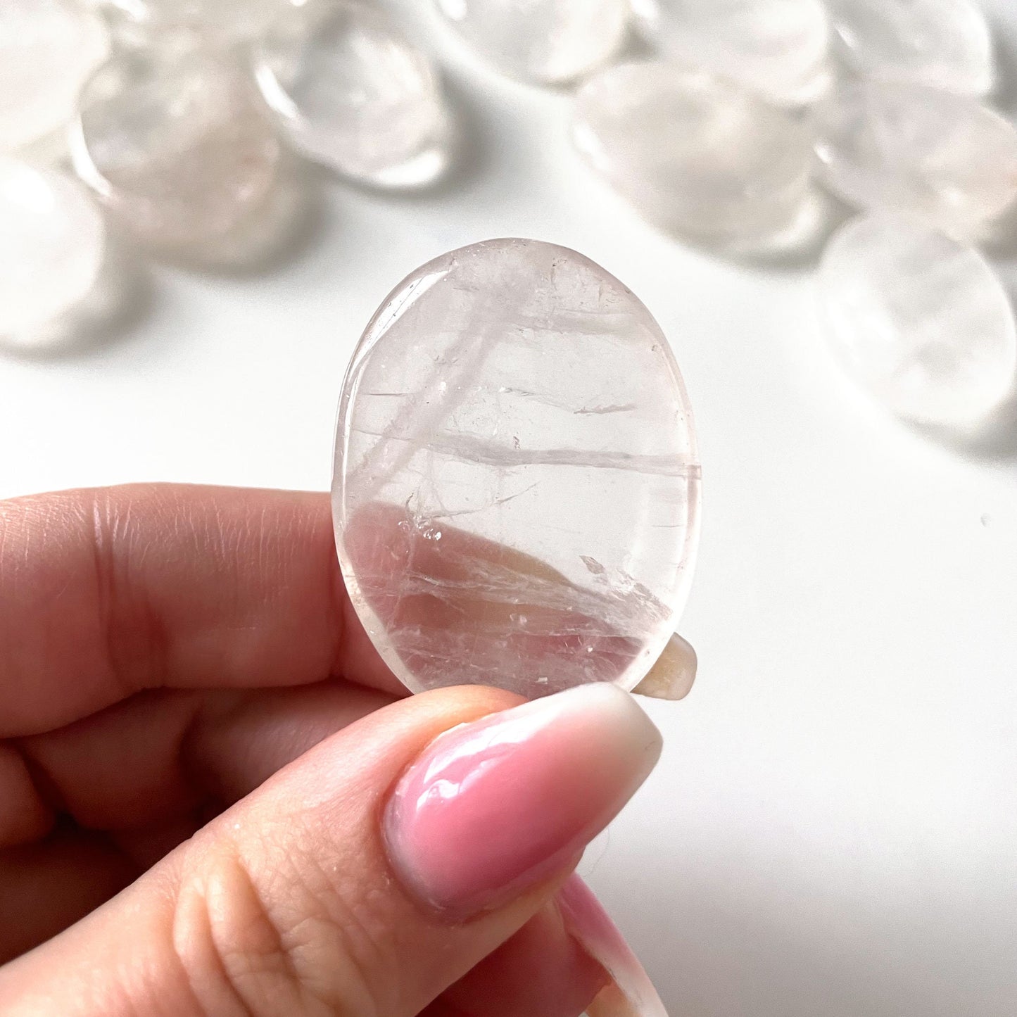 CLARITY Clear Quartz Worry Stone l | Crown Chakra | Amplifying Crystal | Master Healer - Sole Luna