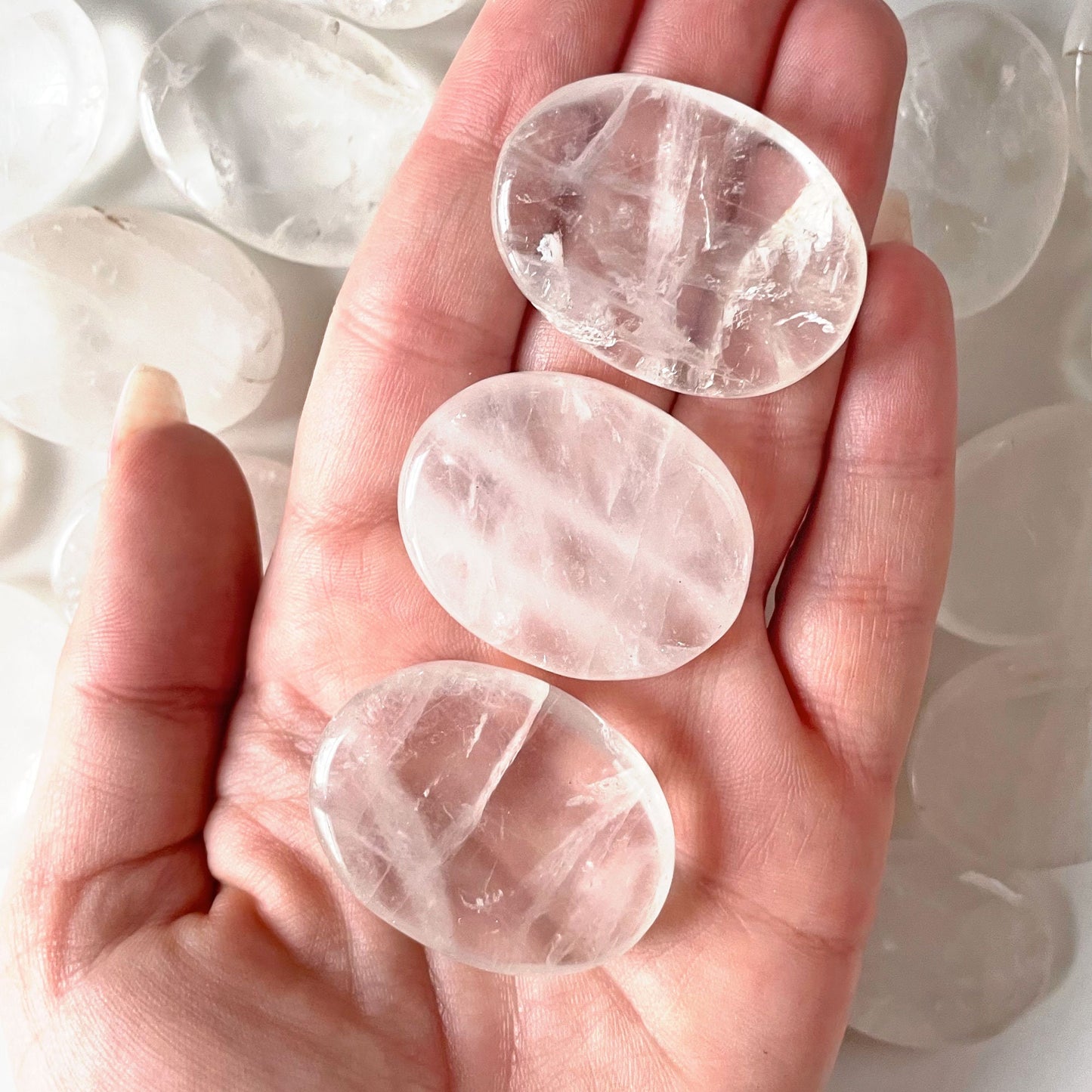 CLARITY Clear Quartz Worry Stone l | Crown Chakra | Amplifying Crystal | Master Healer - Sole Luna