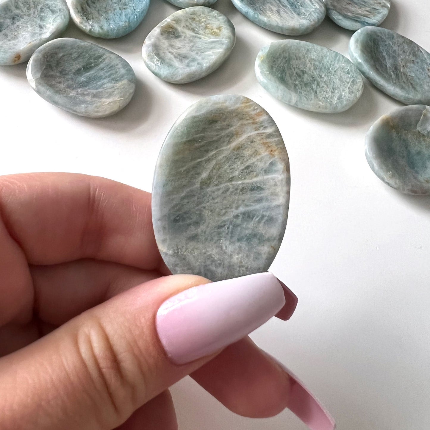 Aquamarine Worry Stone - Sole Luna
