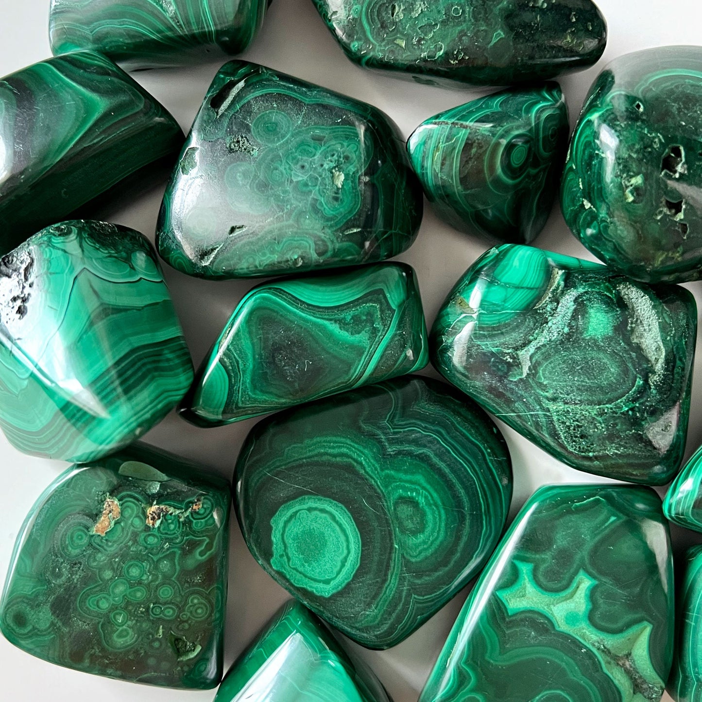 Malachite Free Form Tumble | Large Pebble | Manifestation | Protection | Abundance | Change - Sole Luna