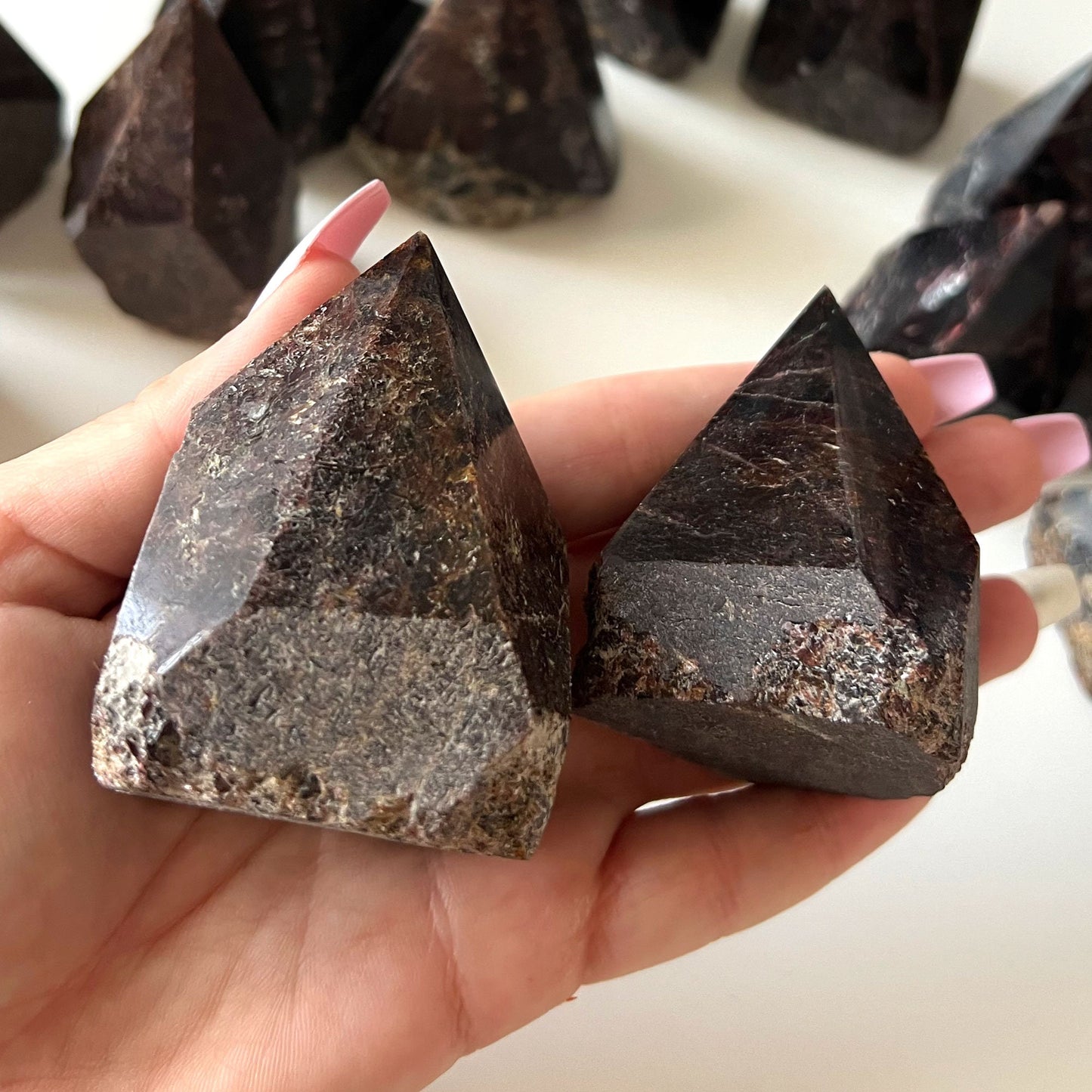 MANIFEST DESIRES Garnet Top Polished Point | Garnet Tower | Love Passion Sensuality - Sole Luna
