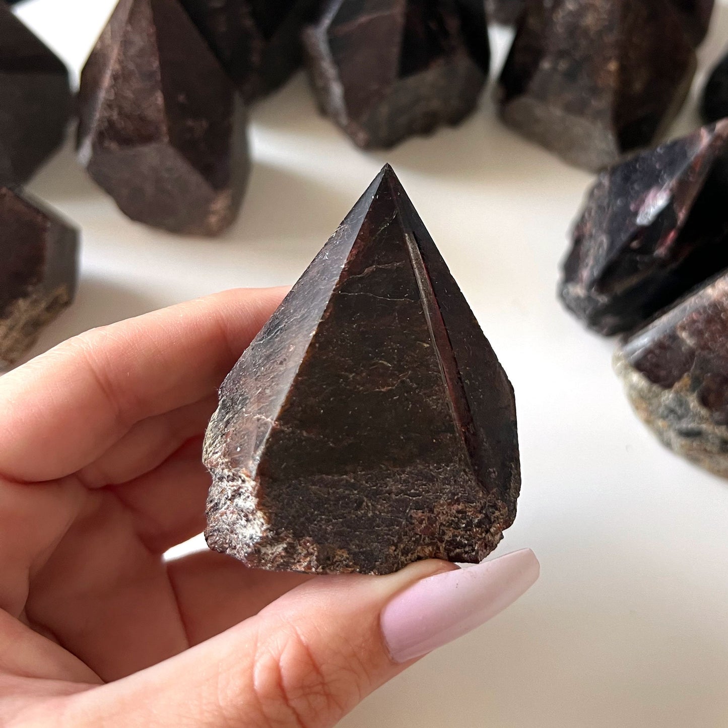 MANIFEST DESIRES Garnet Top Polished Point | Garnet Tower | Love Passion Sensuality - Sole Luna
