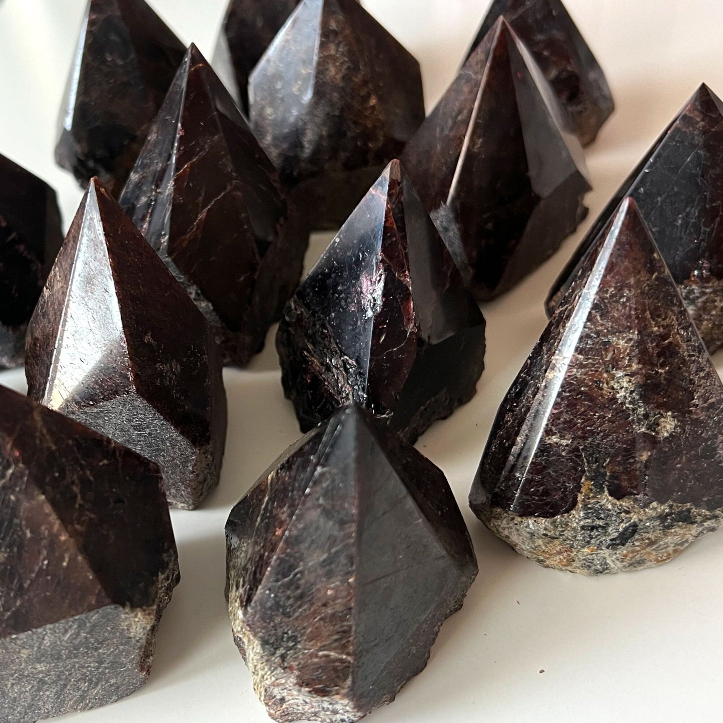 MANIFEST DESIRES Garnet Top Polished Point | Garnet Tower | Love Passion Sensuality - Sole Luna